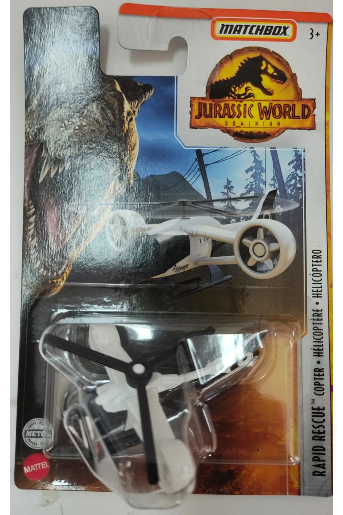 هلیکوپتر و هواپیمای اسباب بازی Mattel Fmw90 Jurassic World Single Vehicles Rapid Rescue Matchbox