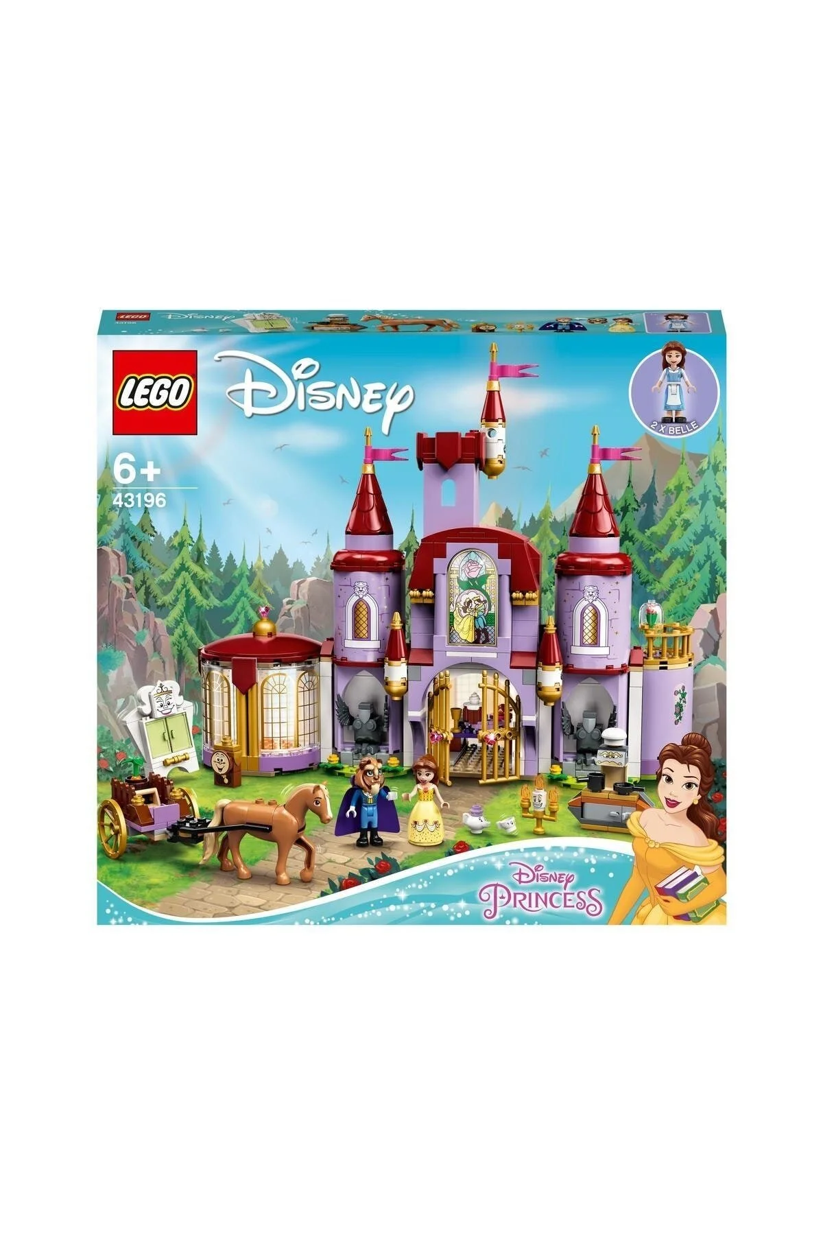 LEGO ® | Disney Princess™ Beauty and the Beast's Castle 43196 - مجموعه ساختمانی خلاقانه اسباب بازی (505 قطعه)