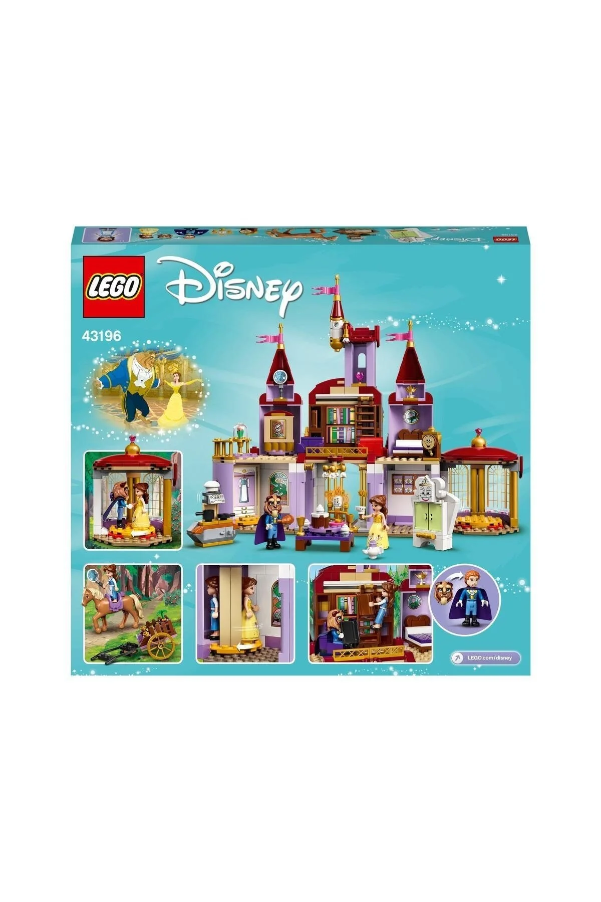 LEGO ® | Disney Princess™ Beauty and the Beast's Castle 43196 - مجموعه ساختمانی خلاقانه اسباب بازی (505 قطعه)