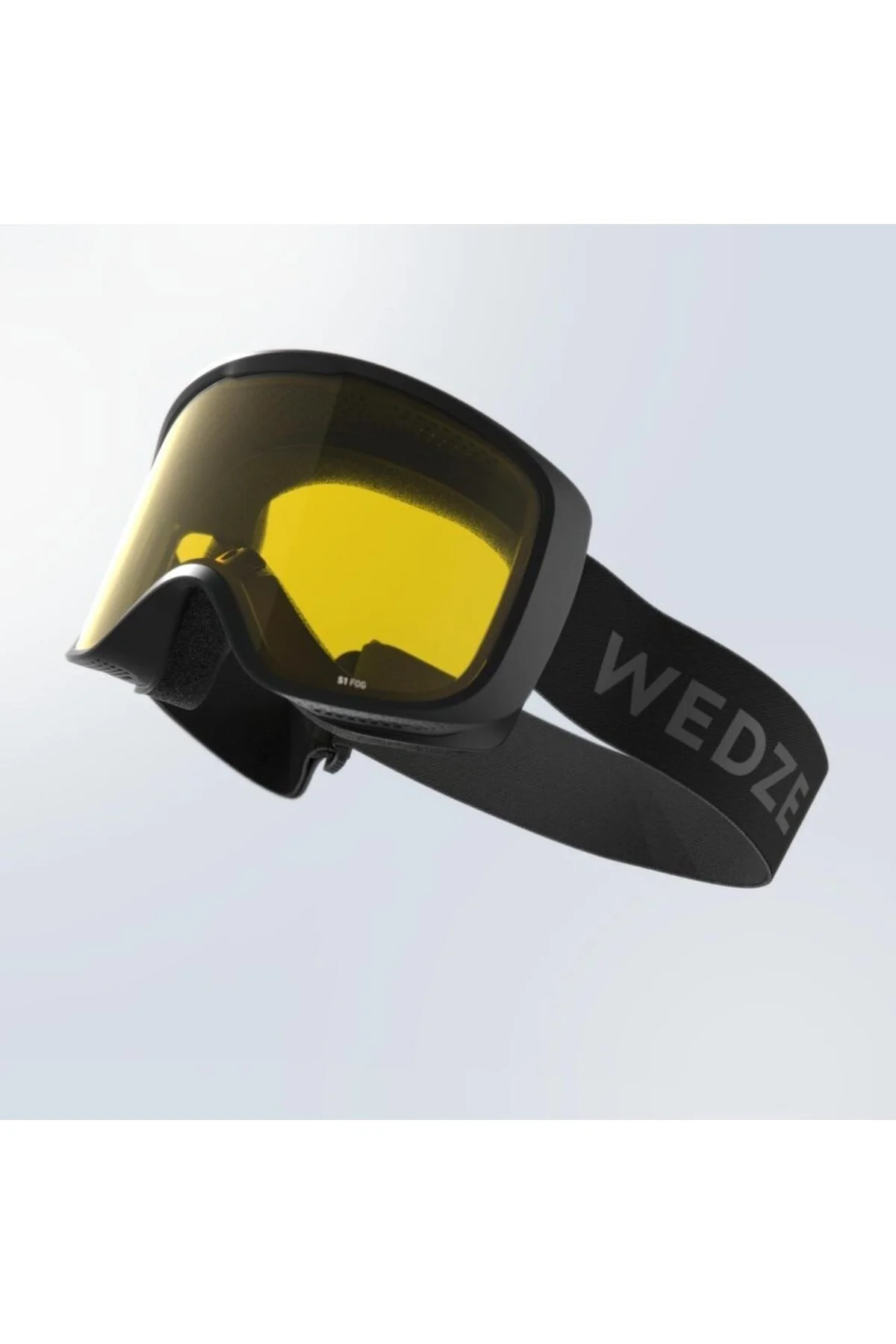 عینک اسکی ماسک اسنوبرد بزرگسالان WEDZE آب و هوای بد مشکی S1V Decathlon
