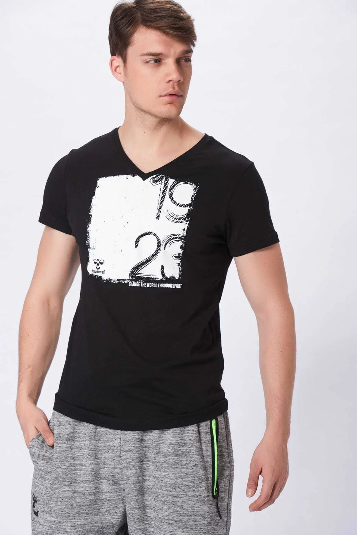 تی شرت ورزشی مشکی مردانه آقایان Hmlerico Ss Tee هومل hummel
