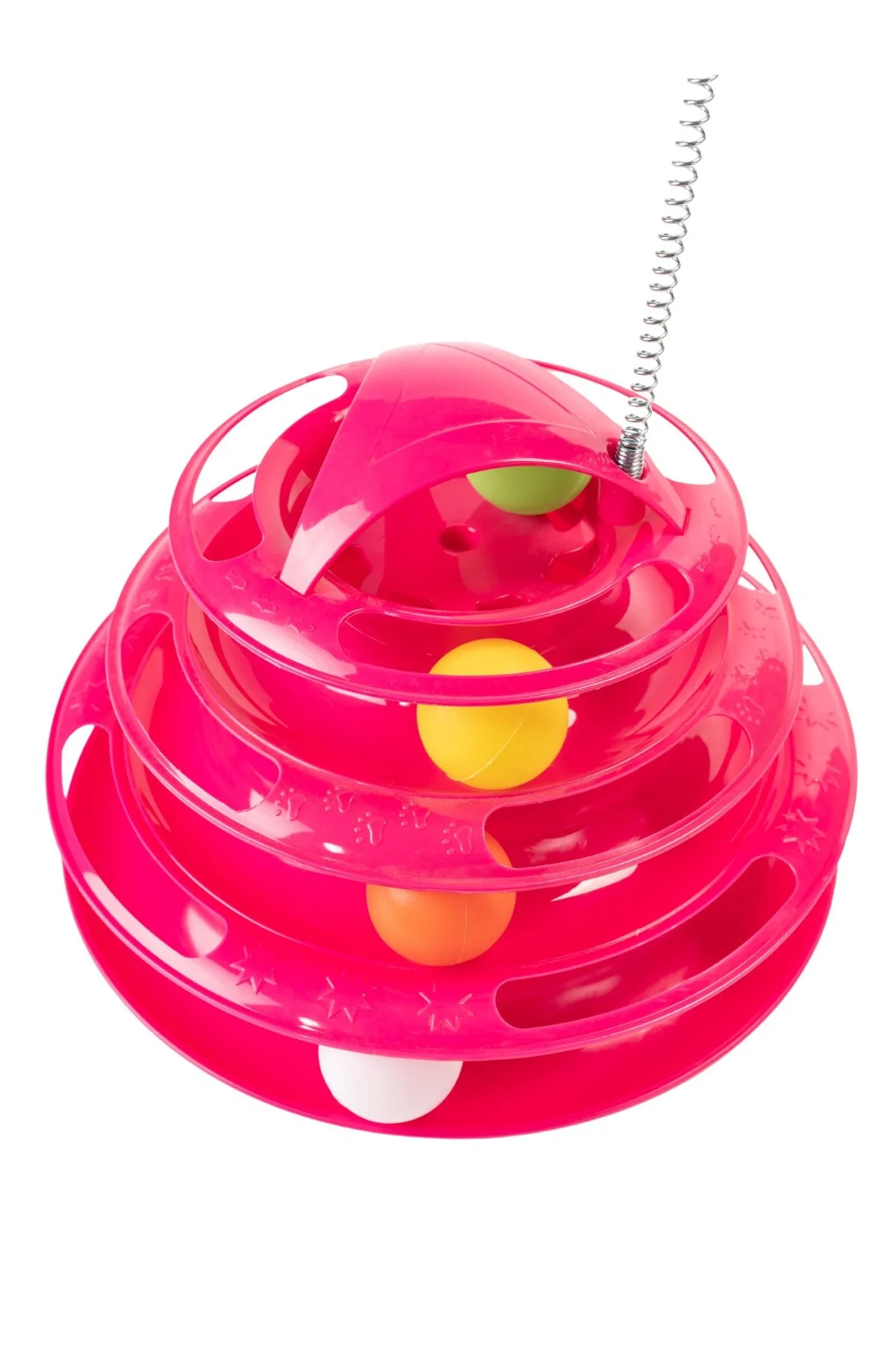 اسباب بازی گربه TOWER OF TRACKS 4 LAYER FURRY ROUND TOY 24 X 13 سانتی متر بنفش Glipet
