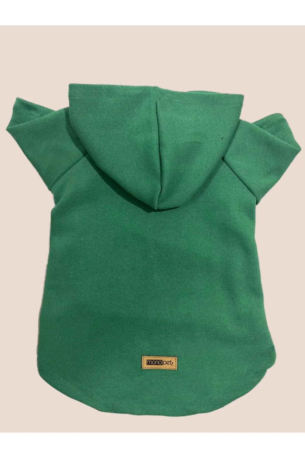 Monopetz سویشرت کلاهدار لباس سگ و گربه - سبز ساده sw green 01