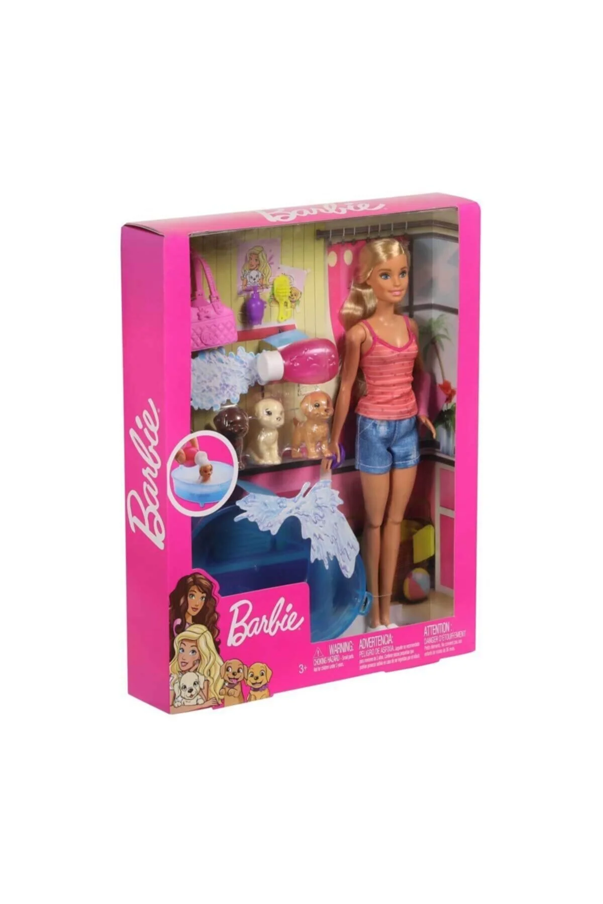 عروسک های اسباب بازی و لوازم جانبی ست با 3 توله سگ GDJ37 از ترکیه Barbie