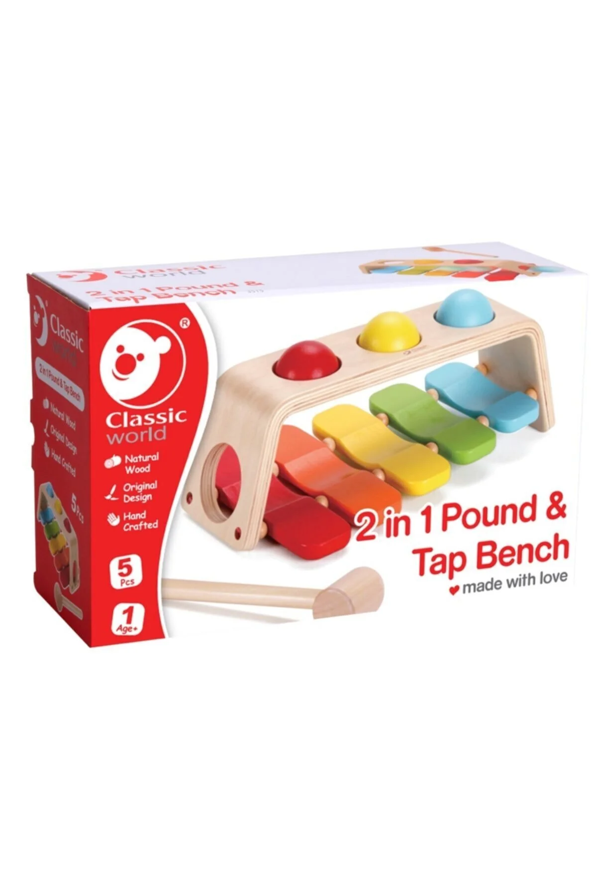 اسباب بازی های آموزشی زایلافون چوبی 2 در 1 و مهارت Classic World