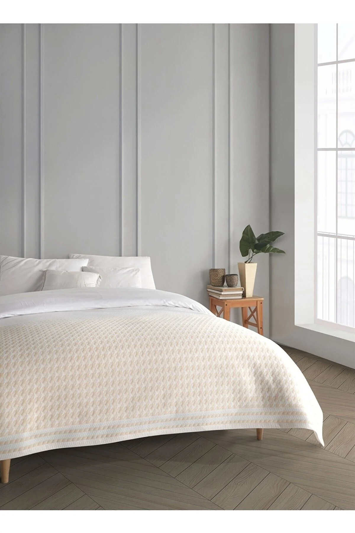 روتختی دو نفره نود کلارا 200x220 کرم Mulberry