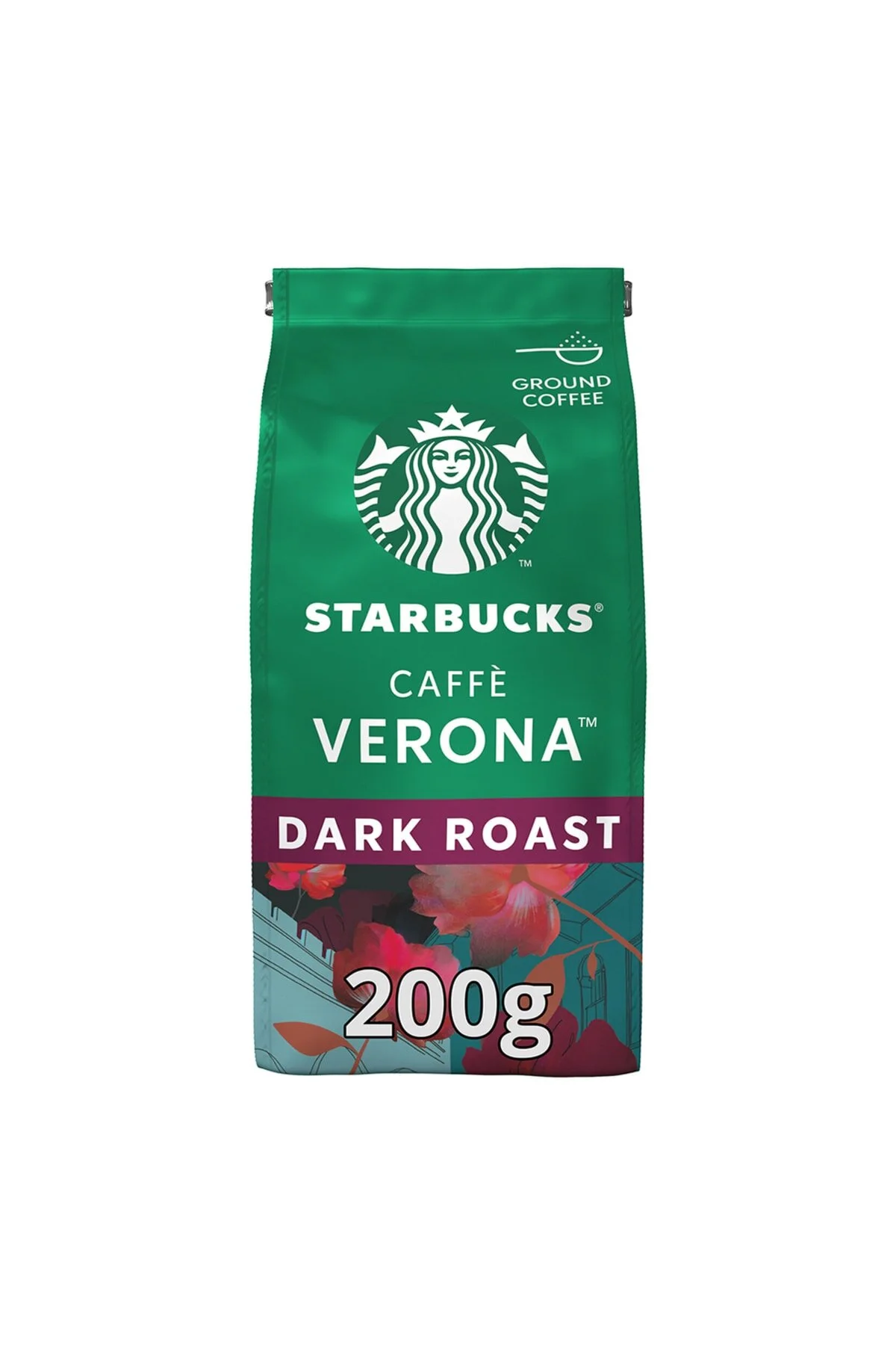 قهوه فیلتر و دانه کامل کافه ورونا دارک روست پودر 200 گرم استارباکس Starbucks