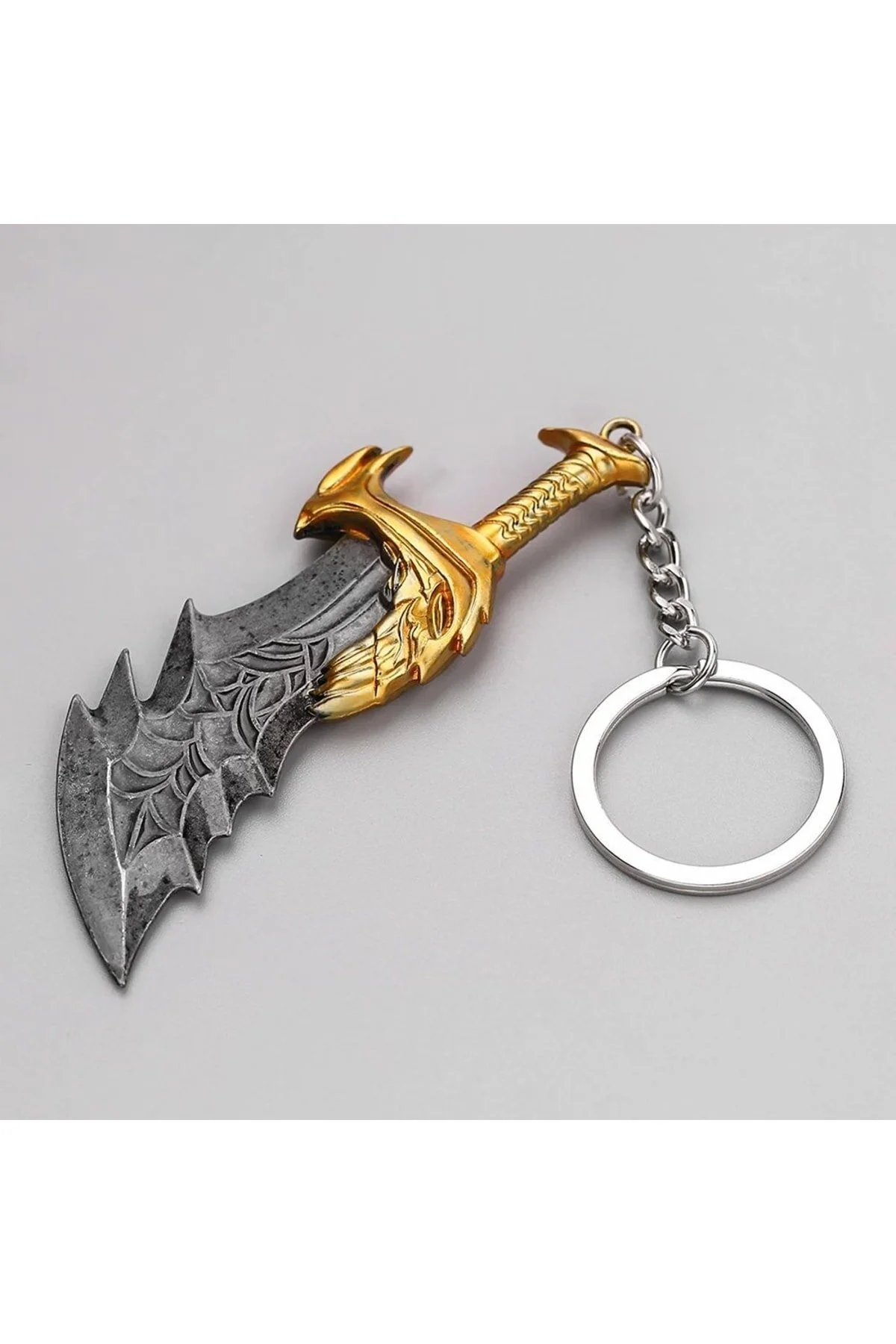 جلیقه کلید GOD OF WAR GOW RAGNAROK KRATOS BLADE CHAOS BLADES KEYCHAIN METAL PLAYSTATION 5 GOLD Genel Markalar