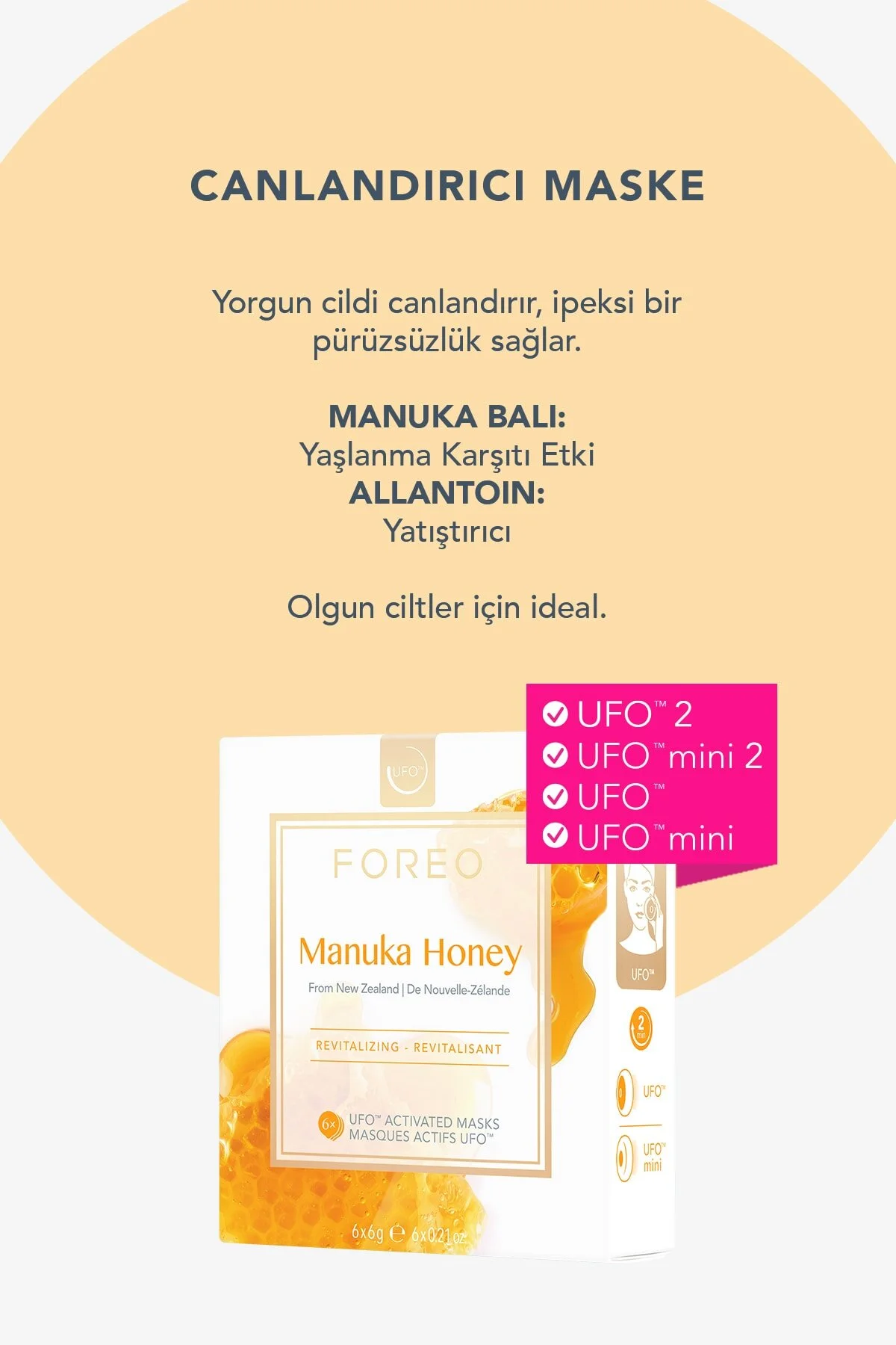 ماسک صورت زنانه واتر جت Ufo ™ Manuka Honey Animator 6S فعال  Foreo