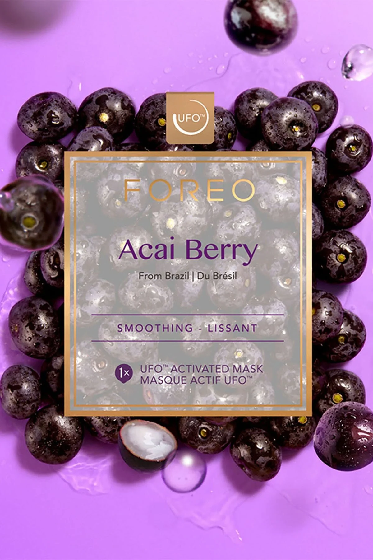ماسک صورت زنانه واتر جت Ufo ™ Mask Acai Berry Smooth 6 قطعه فعال  Foreo