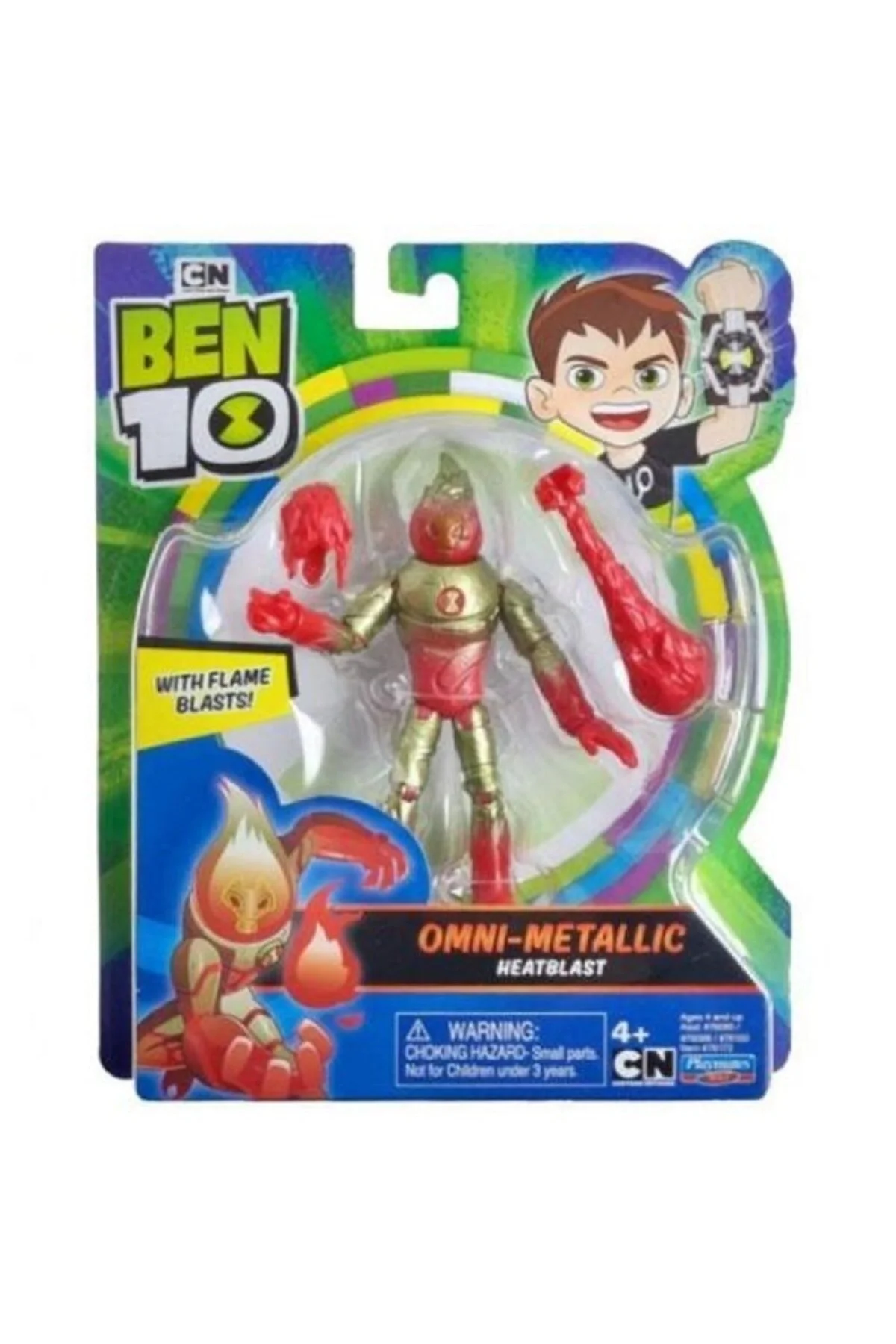 اسباب بازی های فیگور شخصیت BEN10 اکشن ارقام فلزی HEATBLAST BEN66A10 BEN10