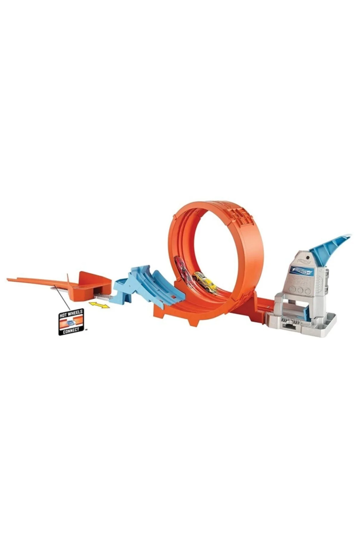 ماشین اسباب بازی سفید قهرمانی مسیر آکروباتیک دایره Gbf81 Gtv13 HOT WHEELS