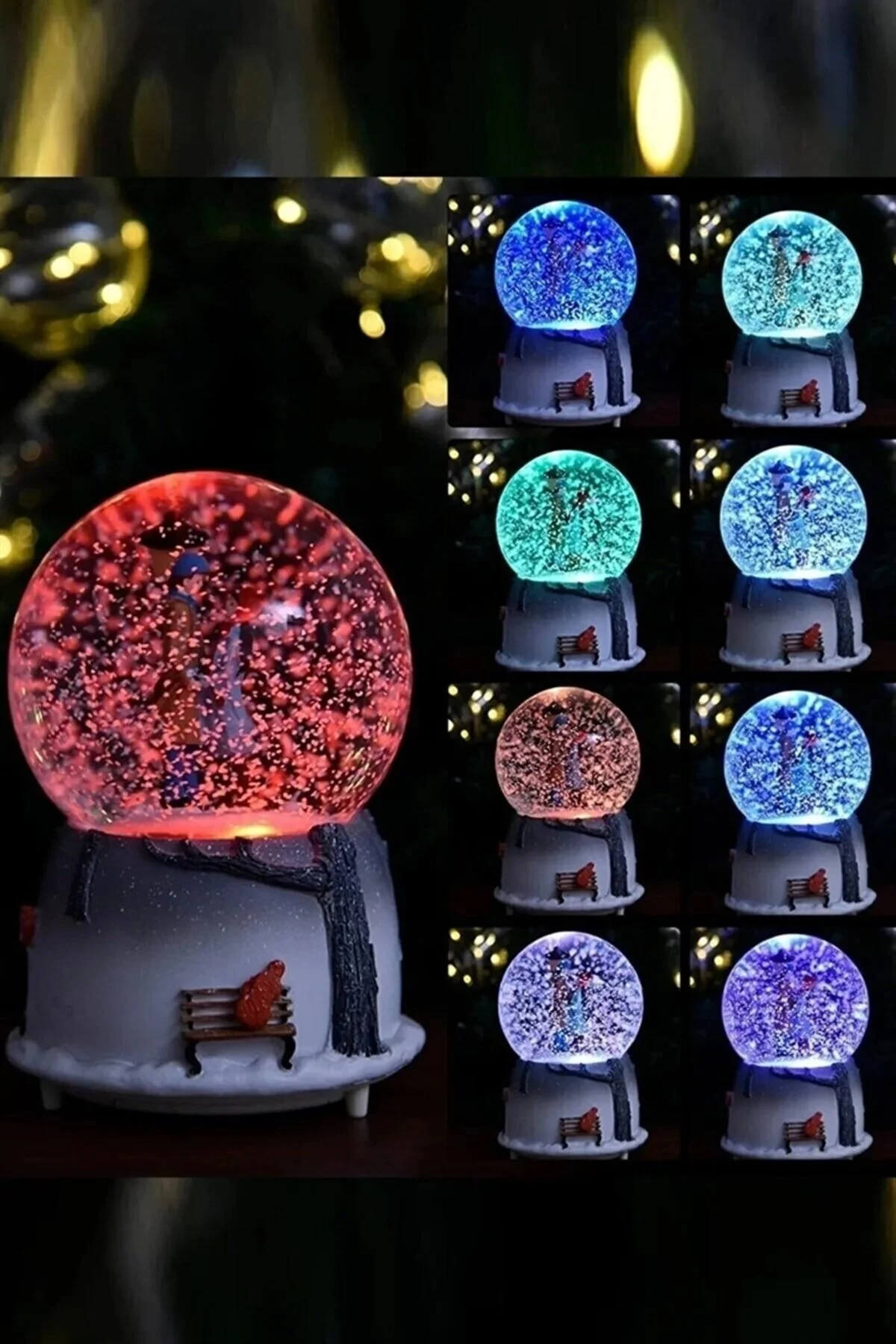 گوی برفی عشق با تو زیباست دست در زوج موزیکال SNOW GLOBE از ترکیه Touz