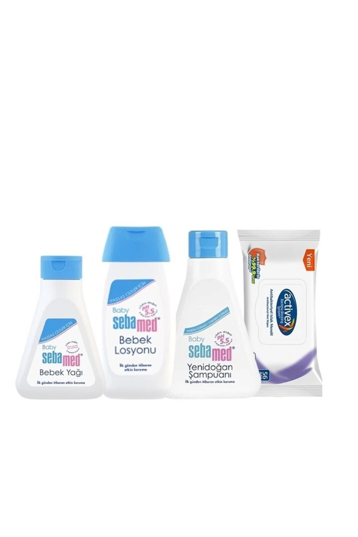 شامپو بچه پسرانه و دخترانه بچگانه BEBE 250 روغن کودک 150 لوسیون 200 ACTIVEX دستمال مرطوب حساس 56 Sebamed