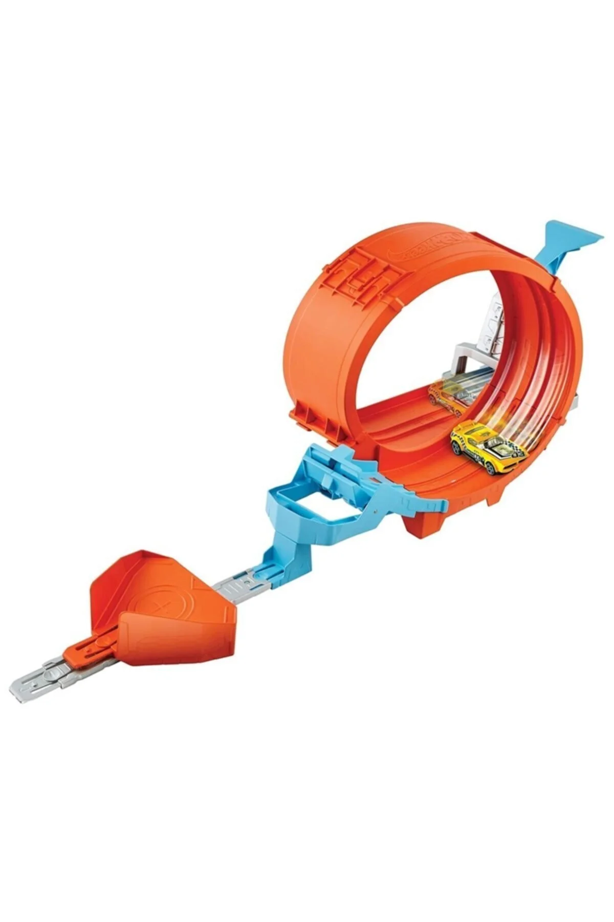 ماشین اسباب بازی سفید قهرمانی مسیر آکروباتیک دایره Gbf81 Gtv13 HOT WHEELS