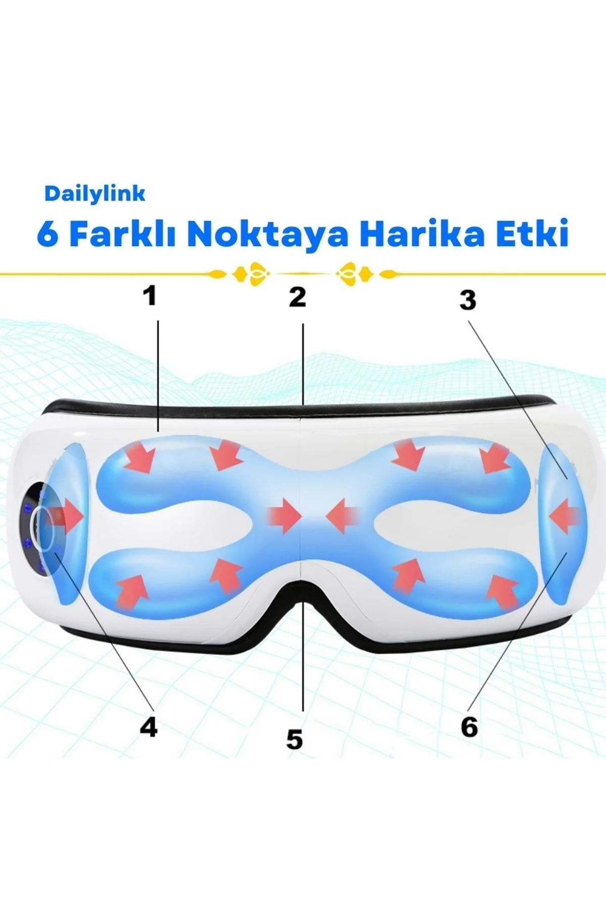 ماساژور صورت موسیقی بلوتوث چشم ماساژ چهره درمانی شارژ شده DailyLink