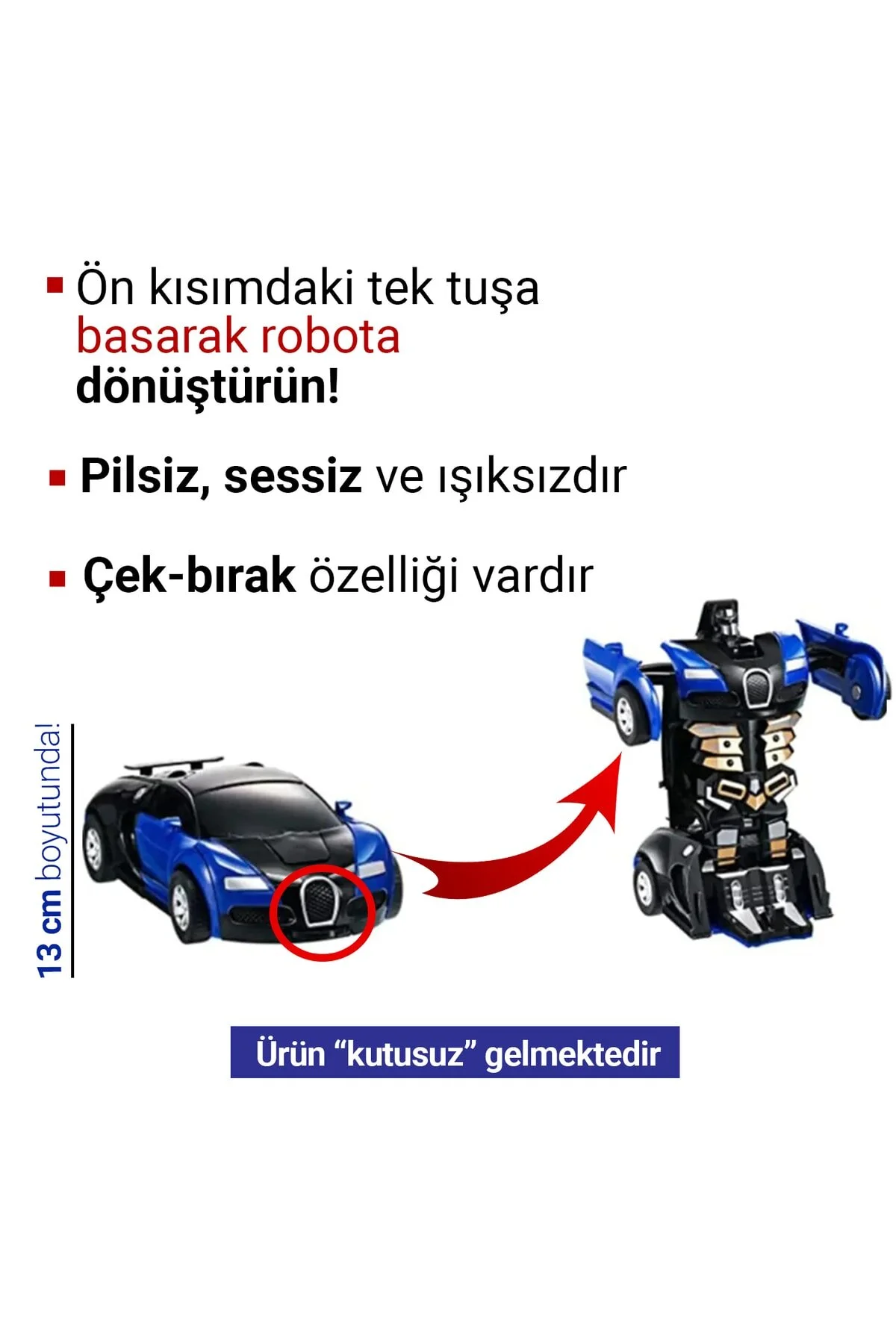 ماشین اسباب بازی ROBOT PULL AND DROP CAR 1:32 ماشینی که به ربات تبدیل می شود BambaPaw