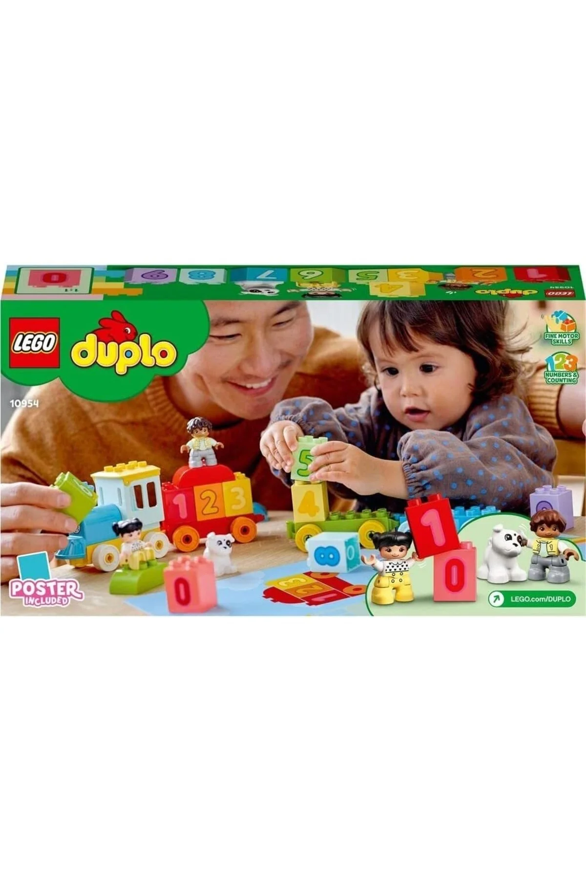 لگو و اسباب بازی های ساخت محور DUPLO FIRST NUMBER TRAIN آموزش شمارش 10954 رای معرفی کودکان خردسال به اعداد از ترکیه LEGO