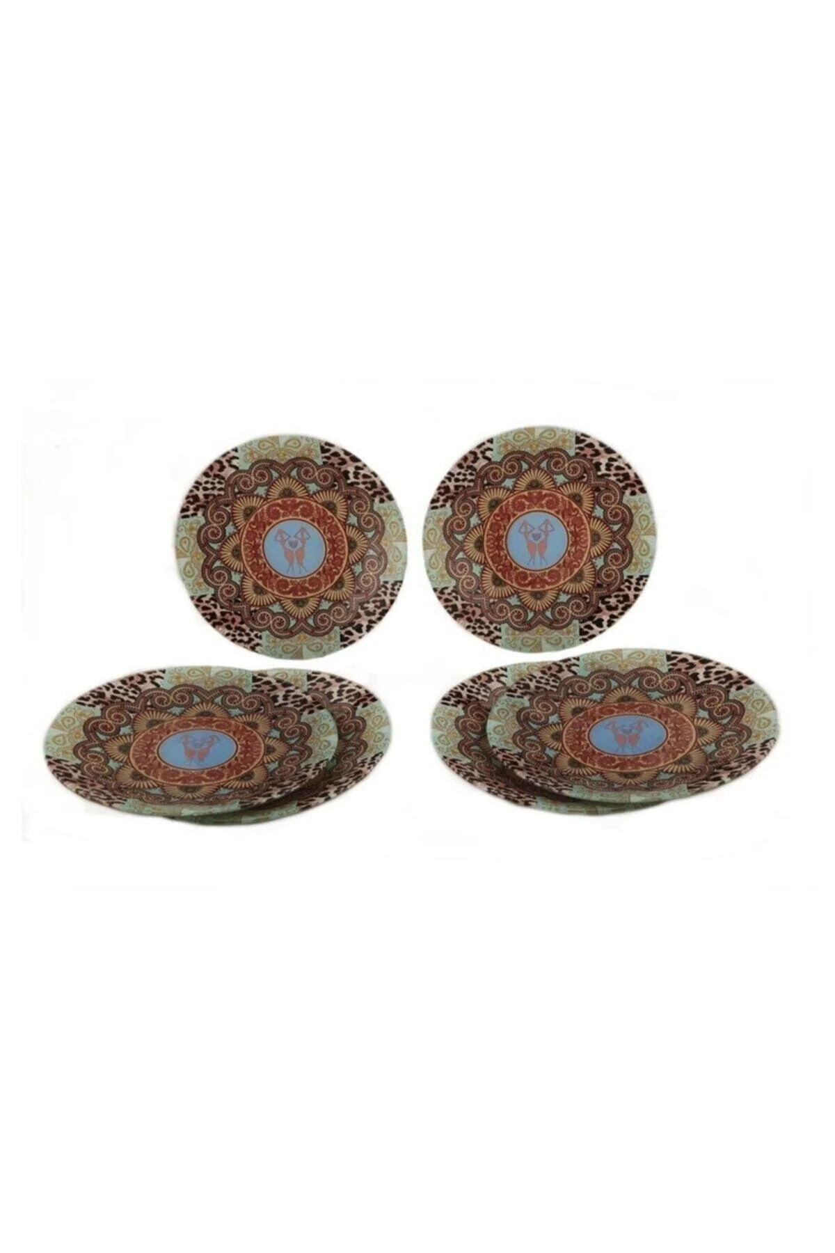 بشقاب چند رنگ زنجیره 6 صفحه 26 سانتی متر Lucky Art