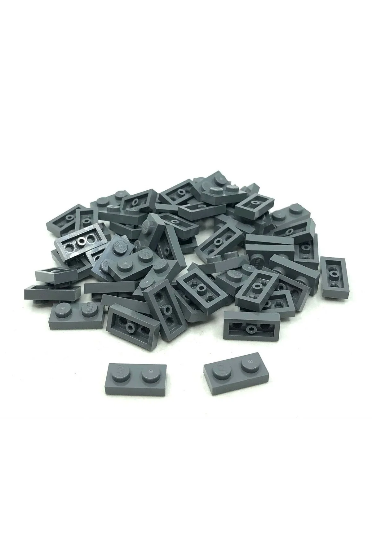 لگو و اسباب بازی های ساخت محور صفحه سازنده لوازم جانبی سفارشی MOC 1 X 2 آجر مسطح خاکستری 6 قطعه LEGO