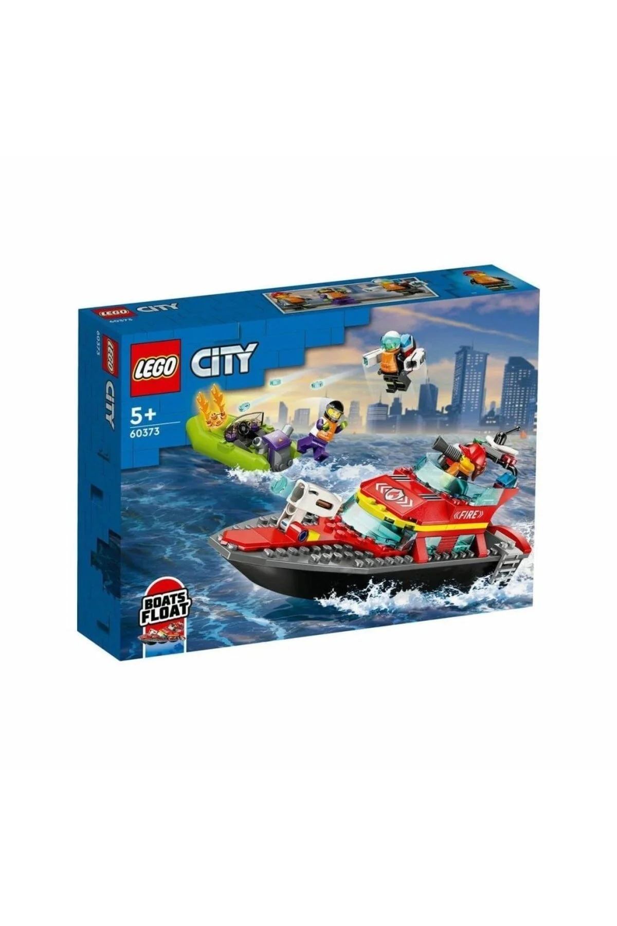 ست بازی 60373 شهر بوت نجات آتش نشانی 144 قطعه +5 سال اورجینال LEGO