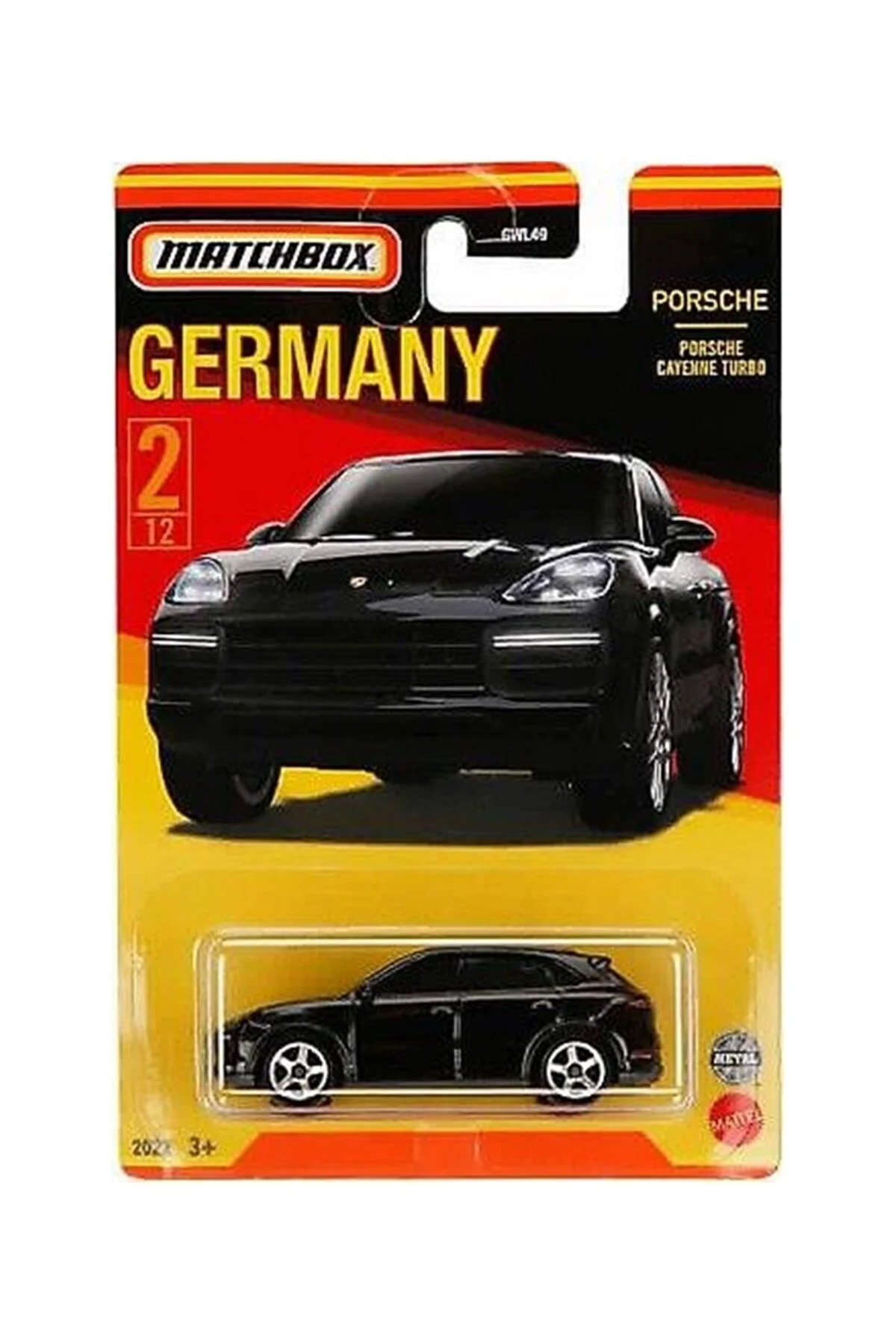 ماشین اسباب بازی سری خودروهای آلمان Gwl49 Hfh45 Porsche Cayenne Turbo Matchbox