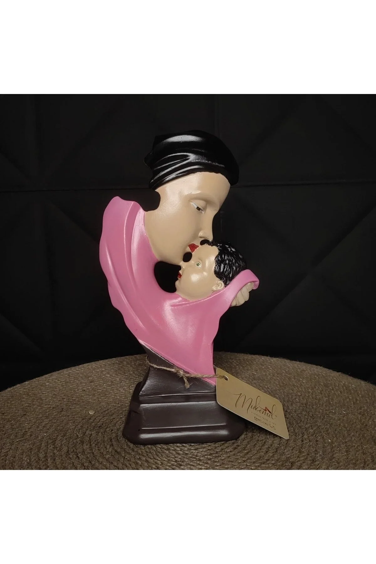 اشیاء دکوراتیو و مجسمه صورتی پسرانه دخترانه بچگانه Mother Kissing the Baby Figur شی تزئینی تزئین میز لوازم اتاق نشیمن نوزاد Mukemel