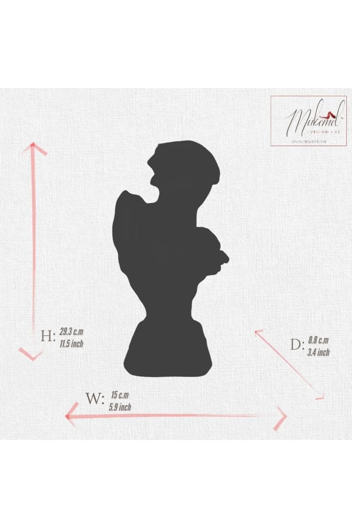 اشیاء دکوراتیو و مجسمه مشکی پسرانه دخترانه بچگانه Mother Kissing the Baby Figur شی تزئینی تزئین میز لوازم اتاق نشیمن نوزاد Mukemel