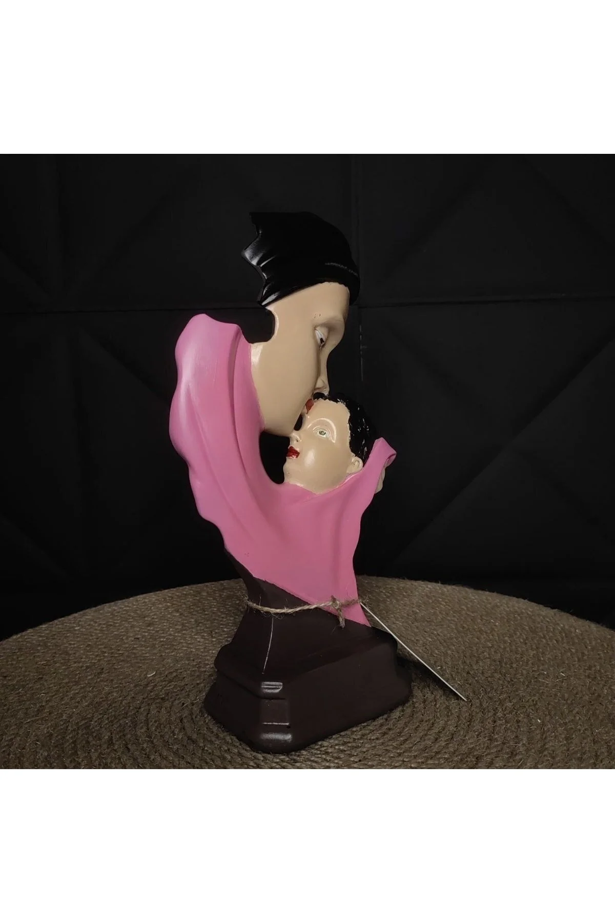 اشیاء دکوراتیو و مجسمه صورتی پسرانه دخترانه بچگانه Mother Kissing the Baby Figur شی تزئینی تزئین میز لوازم اتاق نشیمن نوزاد Mukemel