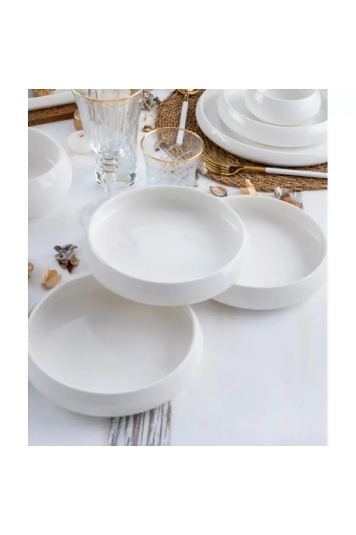 سرویس غذاخوری سفید 6 نفره Bianco Perla Full Moon اجار ACAR