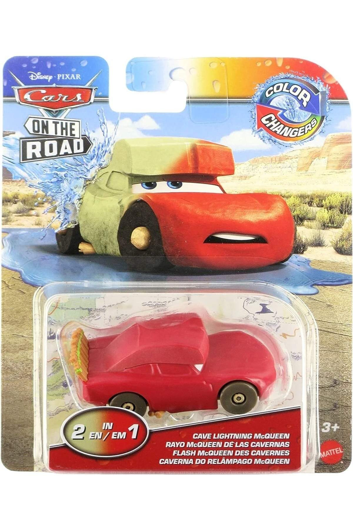 ماشین اسباب بازی دیزنی COLOR CHANGERS 2022 در غار جاده لایتنینگ مک کوئین Cars