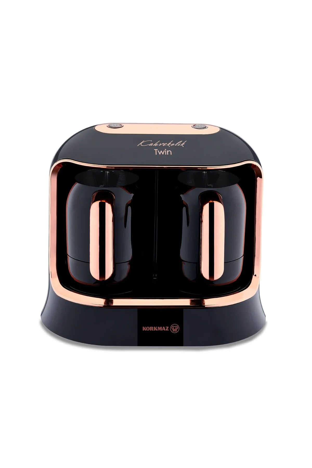 قهوه ساز ترک ماشین KAHVEKOLIK DELUXE TWIN BLACK ROSAGOLD اصلی KORKMAZ