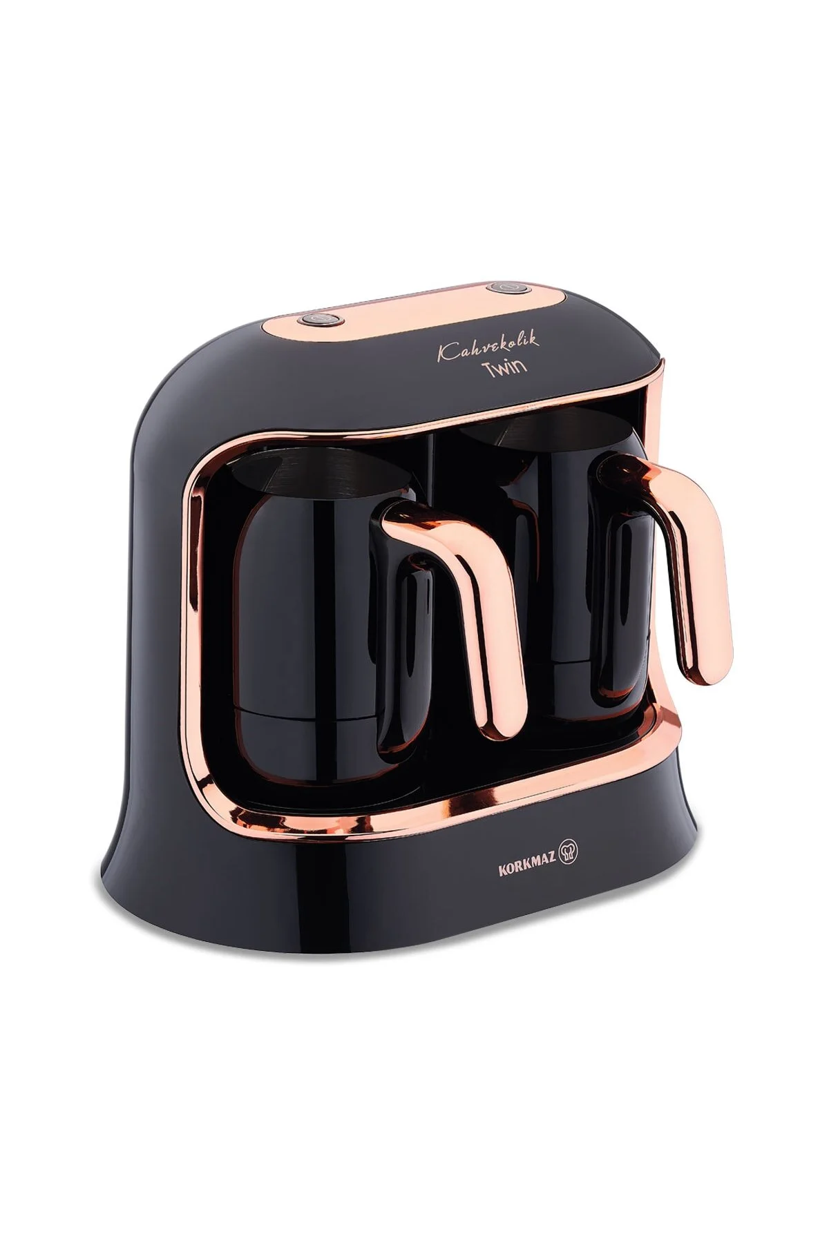 قهوه ساز ترک ماشین KAHVEKOLIK DELUXE TWIN BLACK ROSAGOLD اصلی KORKMAZ
