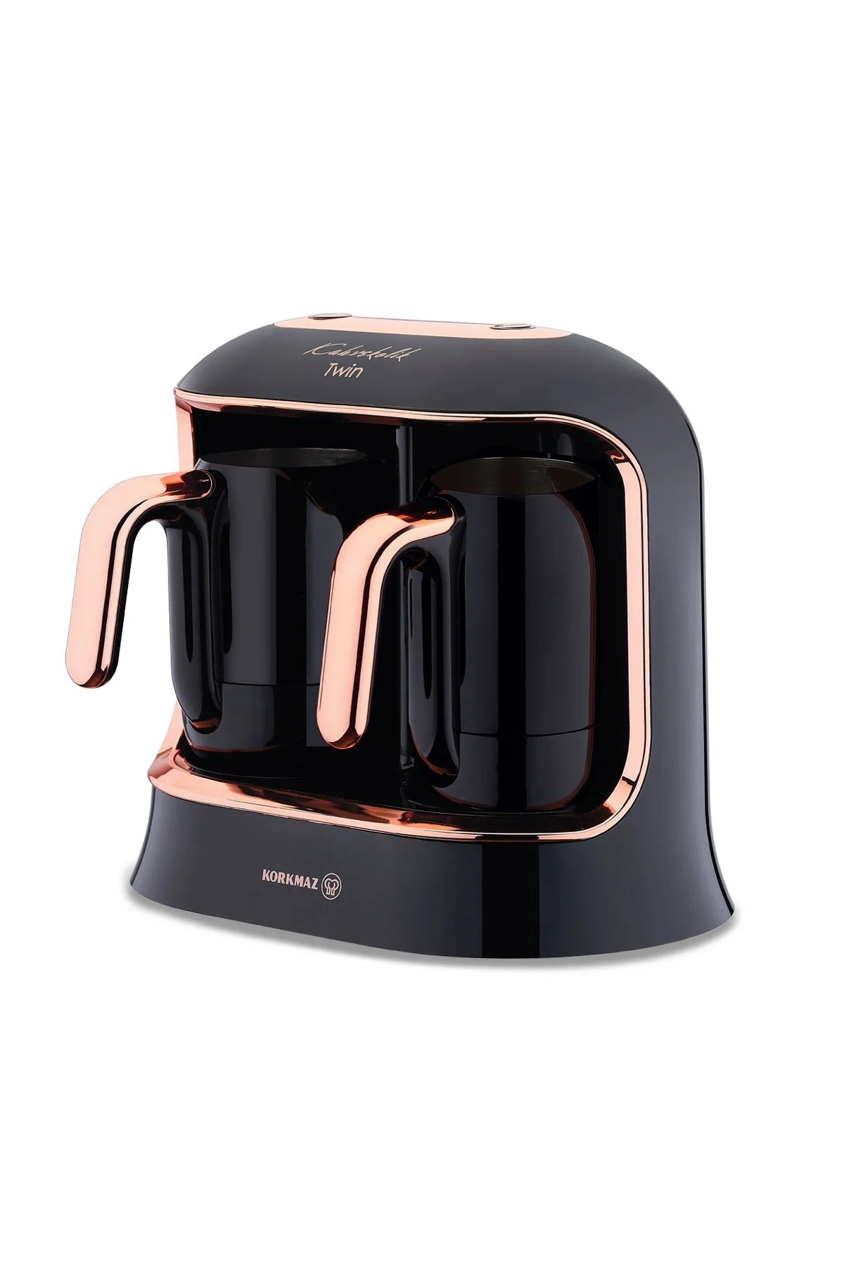 قهوه ساز ترک ماشین KAHVEKOLIK DELUXE TWIN BLACK ROSAGOLD اصلی KORKMAZ