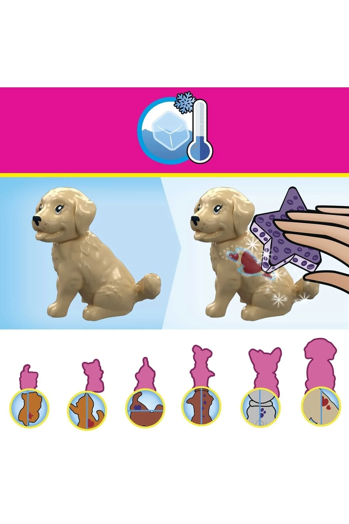 لگو و اسباب بازی های ساخت محور MEGA COLOR REVEAL PET FRIENDLY HHP89 از ترکیه Barbie