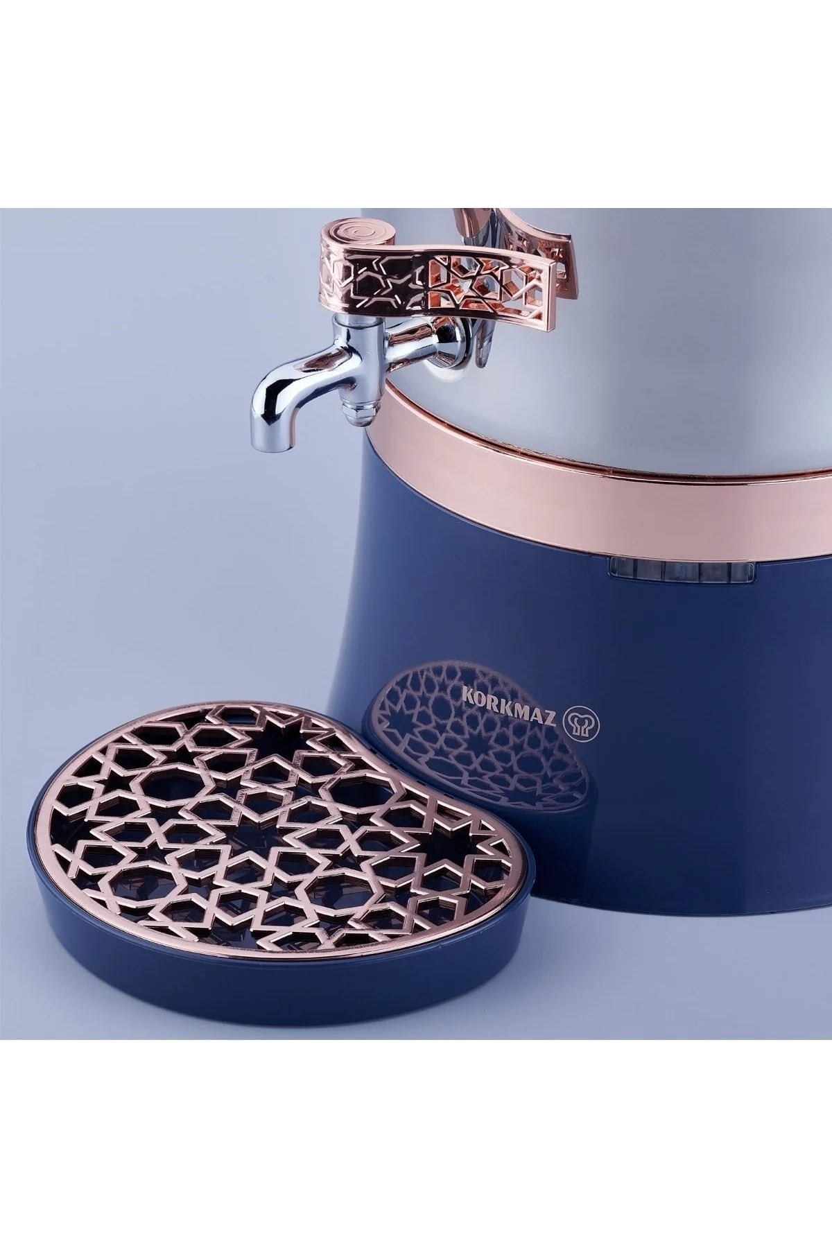 دستگاه چای و قهوه سلسله SEMAVER AZURA INOX ROSEGOLD اصلی KORKMAZ