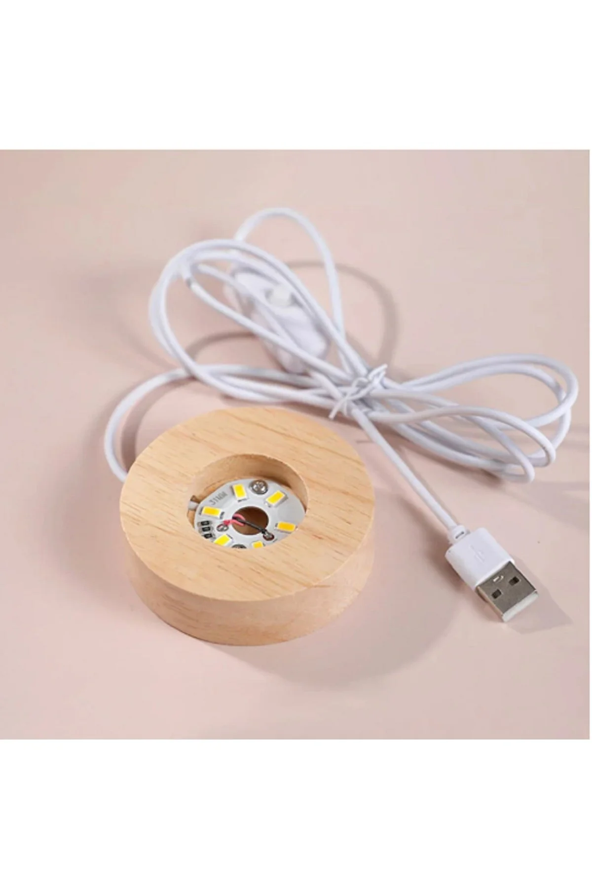 گوی برفی کابل پایه چوبی توپ کریستالی یواس بی چرخ و فلک میز شیء دکور چراغ LED از ترکیه hediyeconcepti