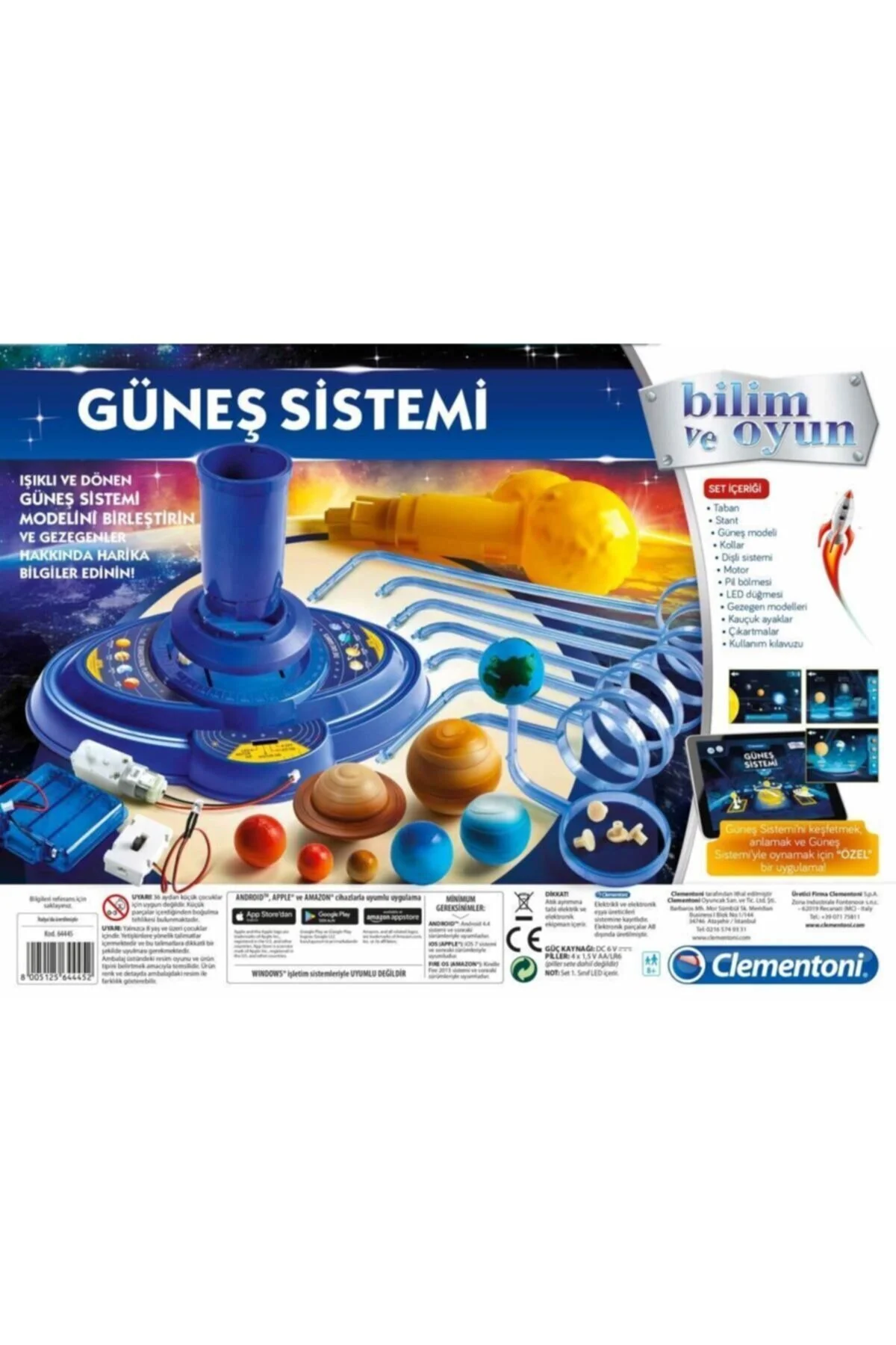 بازی های رومیزی مجموعه آزمایشی منظومه شمسی آموزشی توسعه دهنده اسباب DOP11210051IGO Clementoni