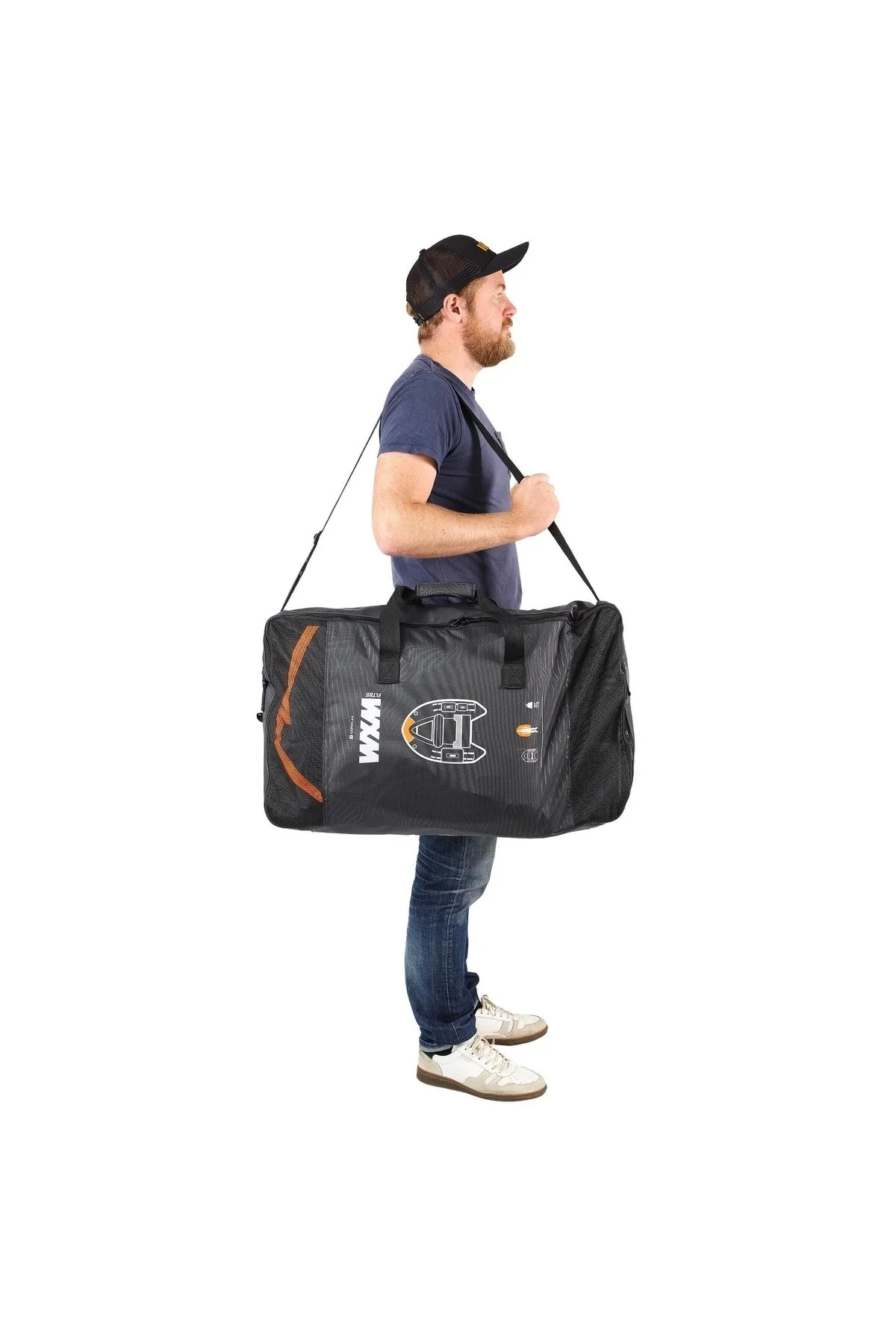 قایق بادی خاکستری بوت تورم شیلات نارنجی FLTB 5 V2. دکتلون Decathlon