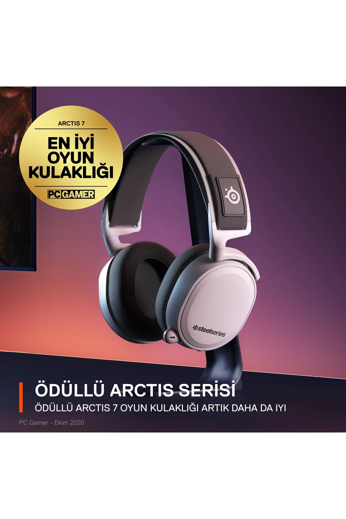 هدست مخصوص بازی ARCTIS 7 PLUS WHITE MULTI PLATFORM WIRELESS بی سیم 7.1 پخش کننده USB C SteelSeries