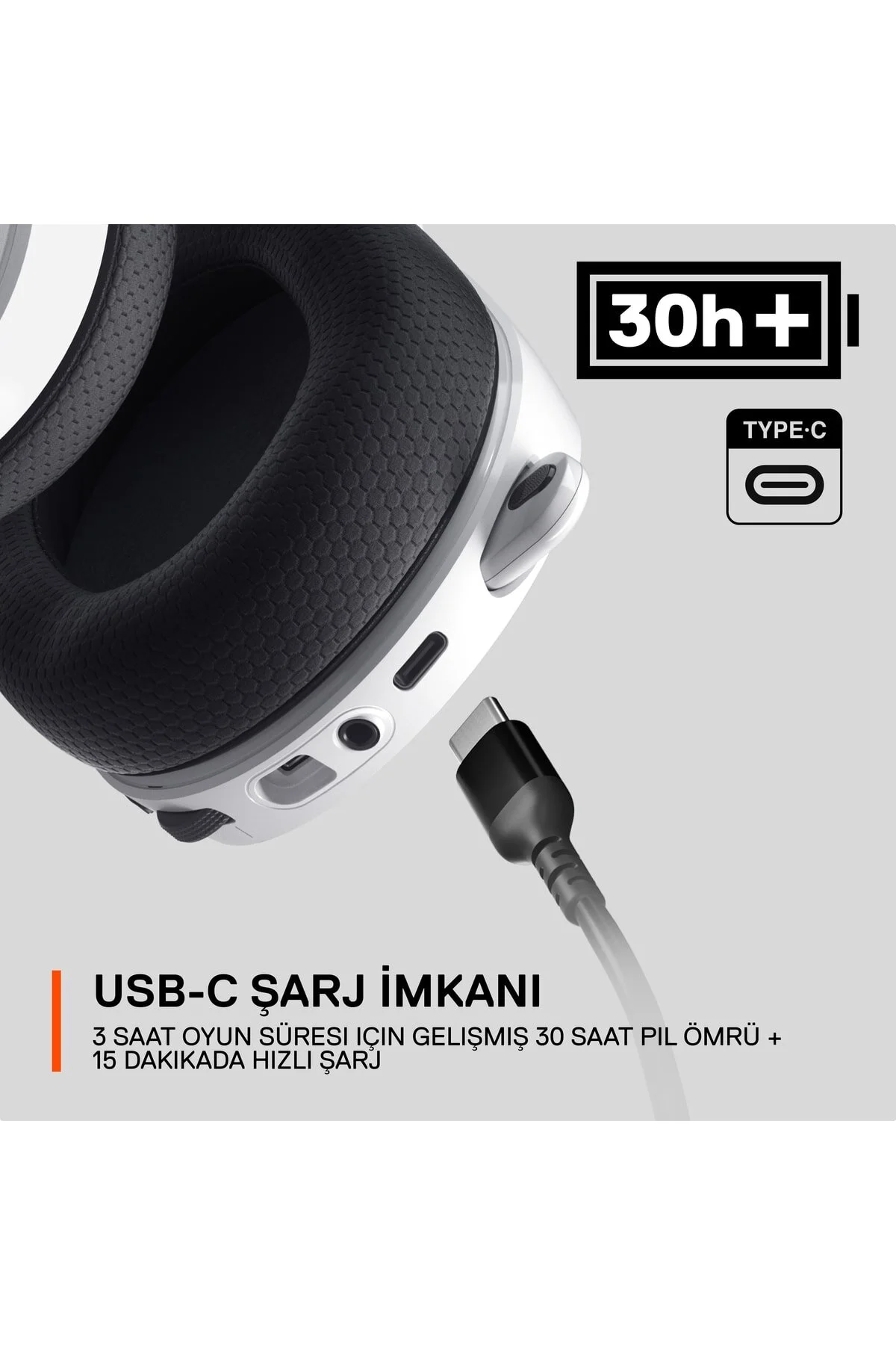 هدست مخصوص بازی ARCTIS 7 PLUS WHITE MULTI PLATFORM WIRELESS بی سیم 7.1 پخش کننده USB C SteelSeries
