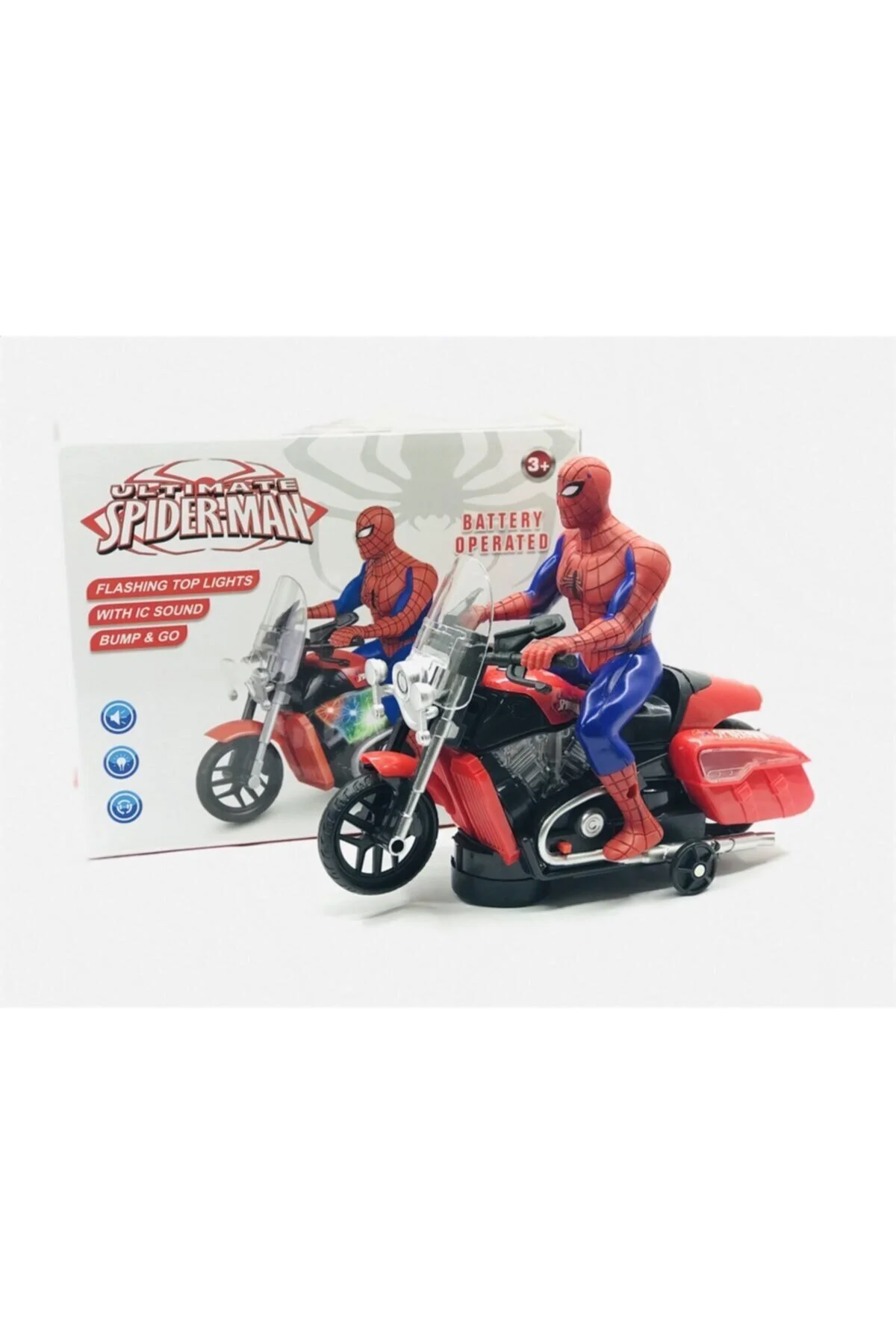 ماشین اسباب بازی موتور سیکلت مرد عنکبوتی اورجینال Spiderman