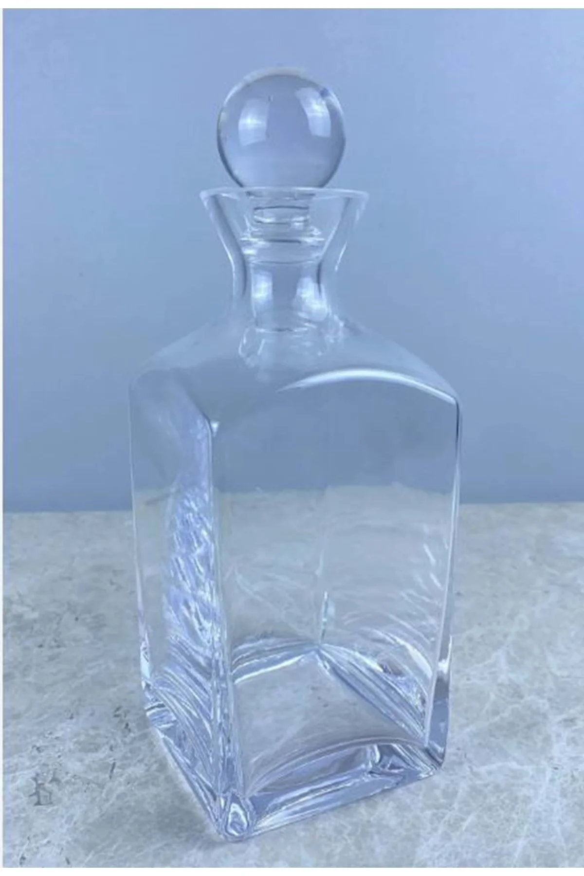 پارچ و تنگ ویسکی شیشه ای کارف مربع دست ساز بطری نوشابه 10X10X28 سانتی متر Jenisa