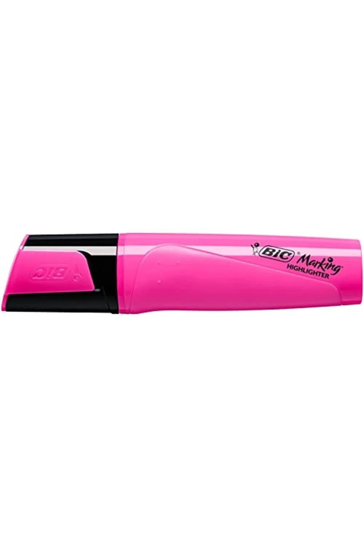 ماژیک هایلایت چند رنگ علامت گذاری قلم مسطح 10 صورتی بیک Bic