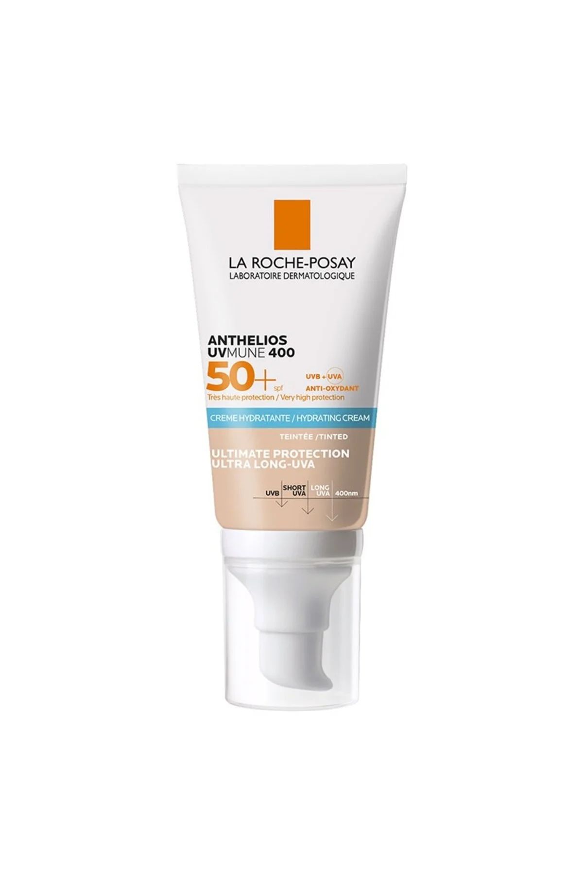 La Roche Posay ضدآفتاب SPF50+ آنتلیوس با رنگ و آبرسان بالا 50 میلی لیتر