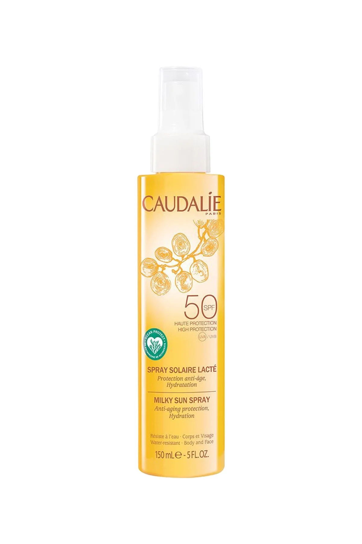 Caudalie ضد چروک ضدآفتاب SPF50 شیر صورت و بدن 150 میلی‌لیتر