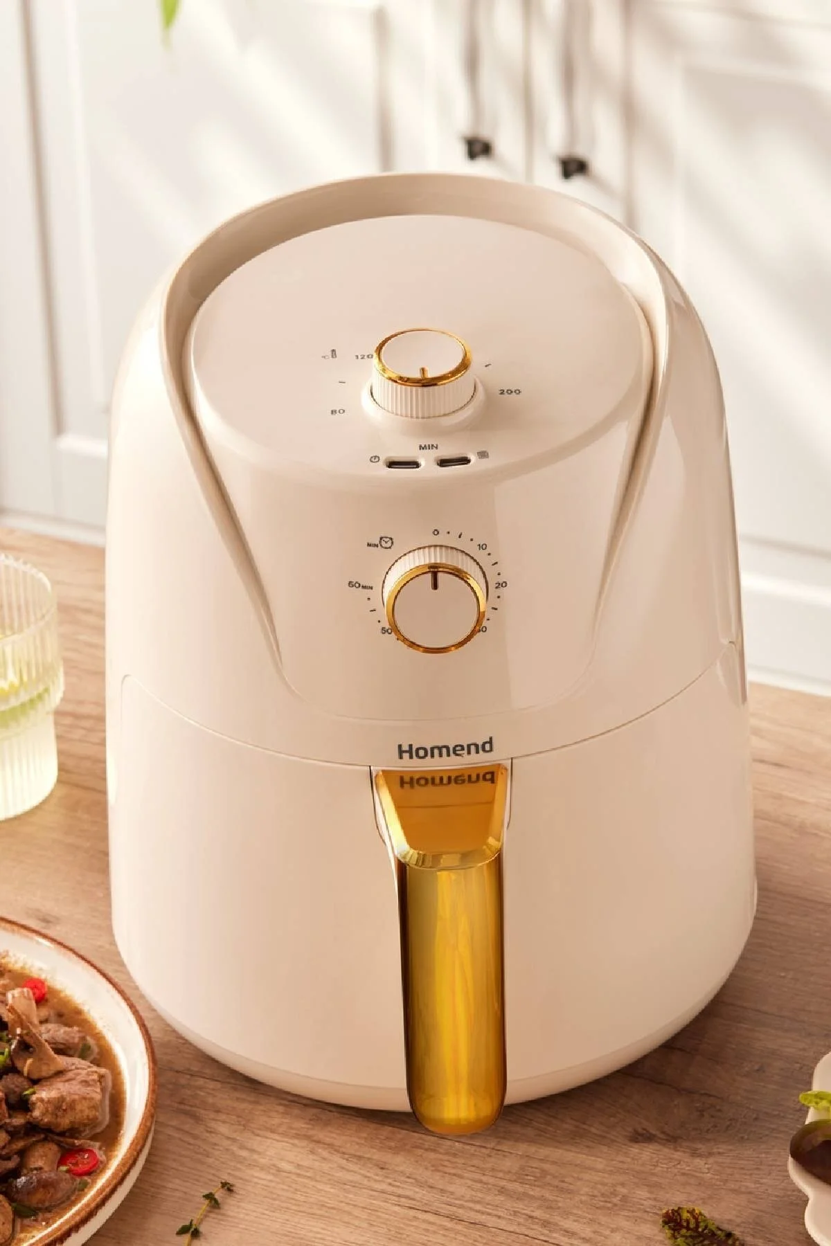 سرخ کن نود Airfryday 2504H 8 برنامه ریزی شده مختلف لاغر 43 لیتر Airfryer HOMEND