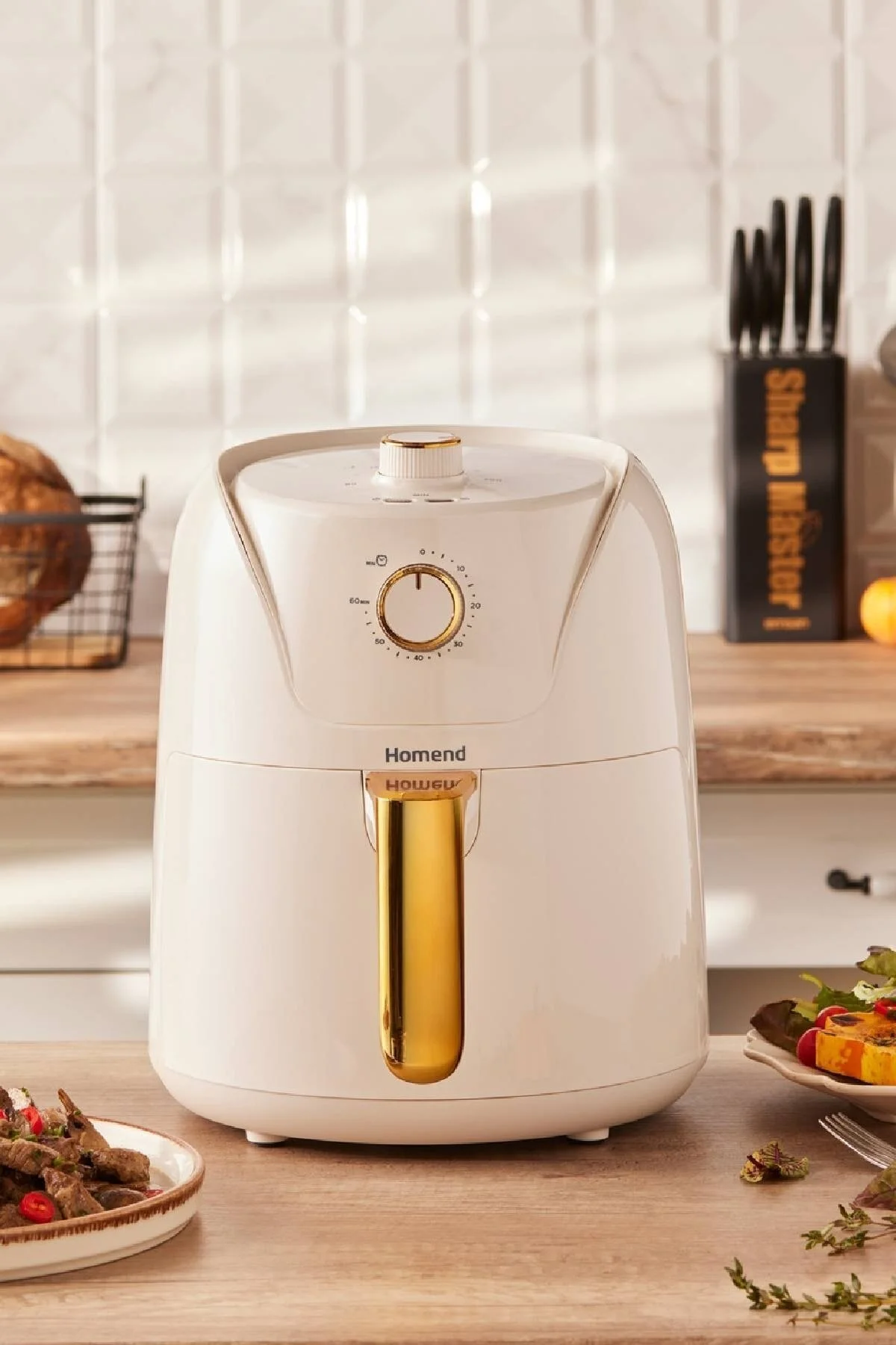 سرخ کن نود Airfryday 2504H 8 برنامه ریزی شده مختلف لاغر 43 لیتر Airfryer HOMEND