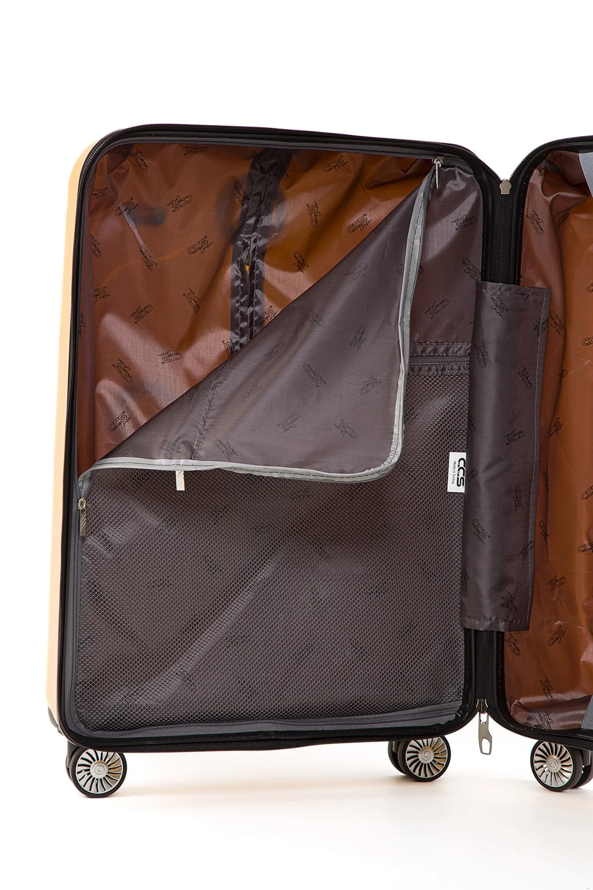 چمدان و ساک زرد مردانه زنانه 5237 یونیسکس فوق العاده سبک اندازه بزرگ SUITCASE LARGE ÇÇS