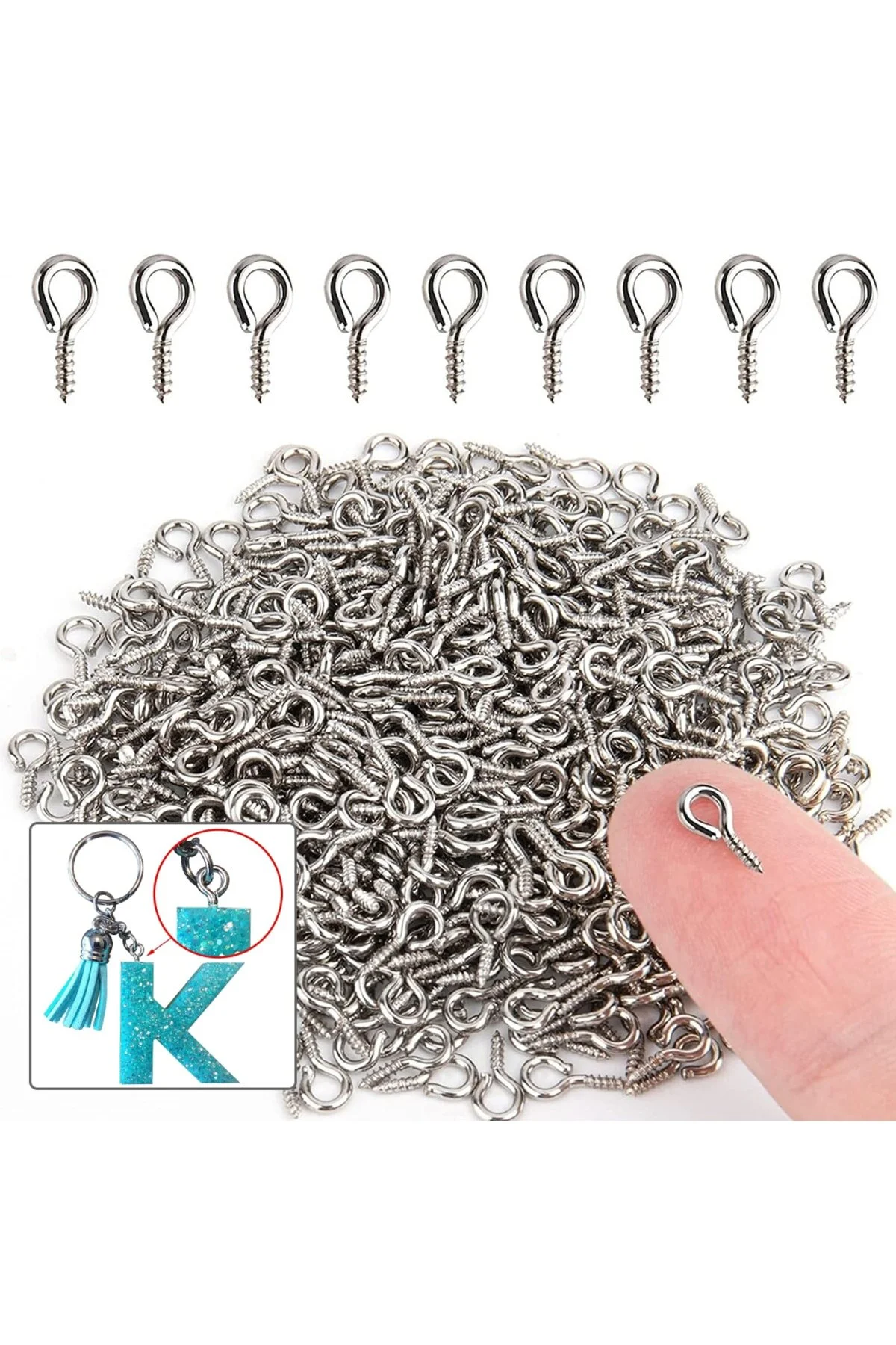 فیگور گردنبند اپوکسی جواهرات ناخن پیچ ​​اپوکسی جاکلیدی 100 عدد از ترکیه Getshop
